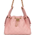Chanel Small 25 Hobo Bag Light Pink Caviar Antique Gold Hardware