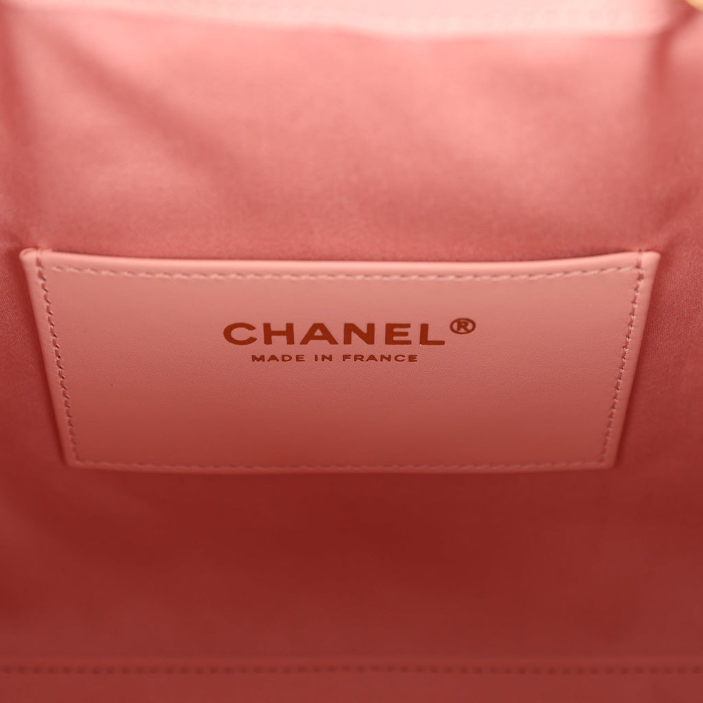 Chanel Small 25 Hobo Bag Light Pink Caviar Antique Gold Hardware