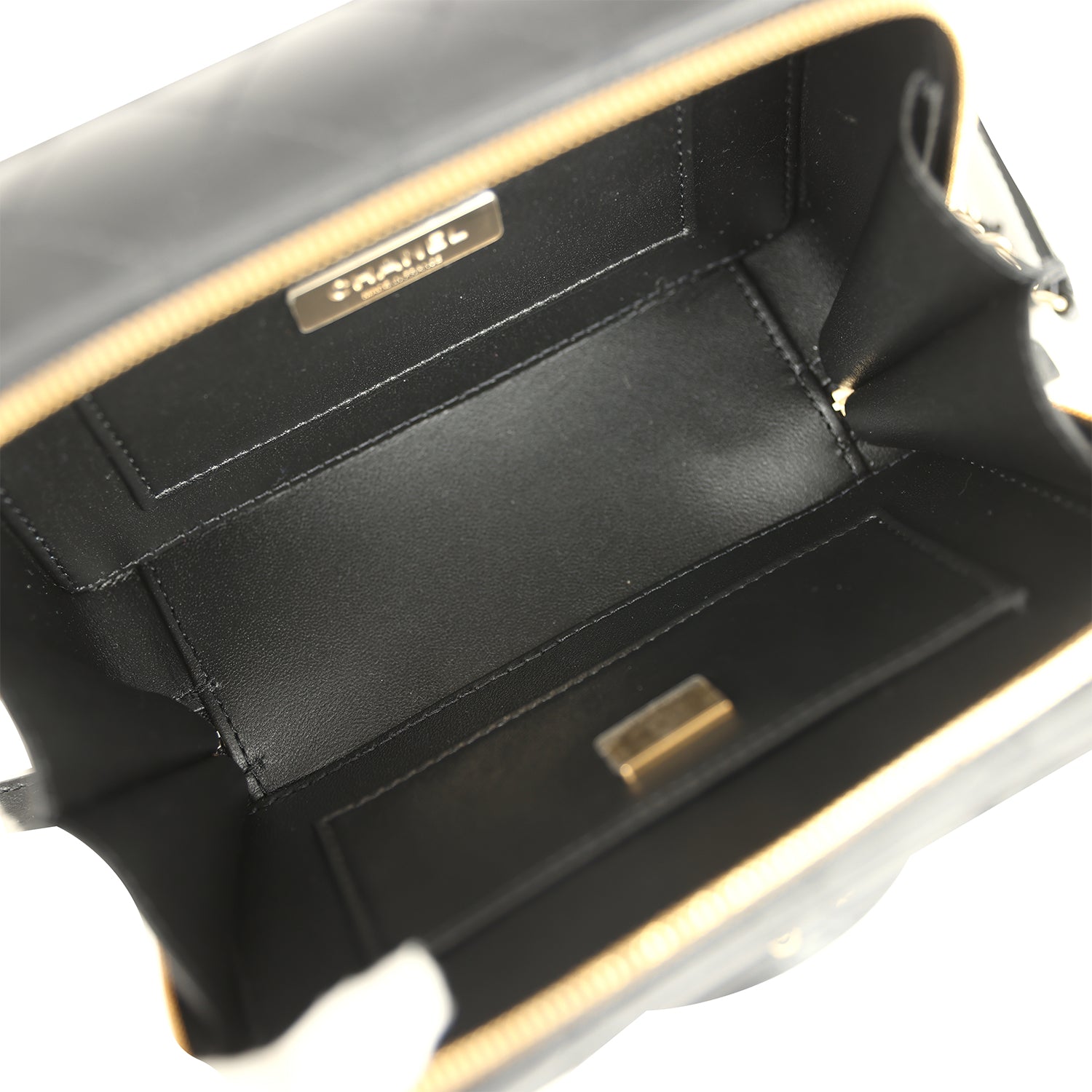 Chanel Coco Click Camera Bag Black Lambskin Light Gold Hardware