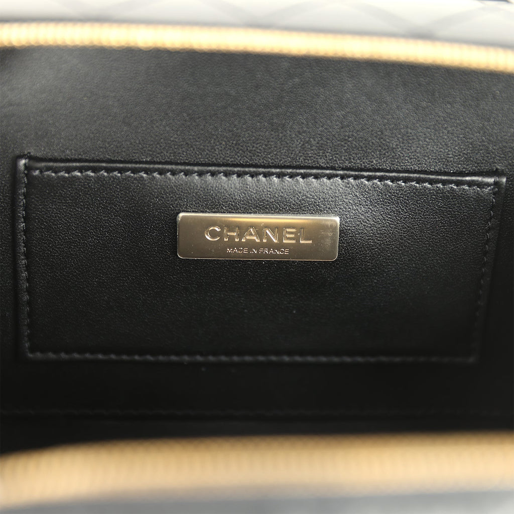 Chanel Coco Click Camera Bag Black Lambskin Light Gold Hardware