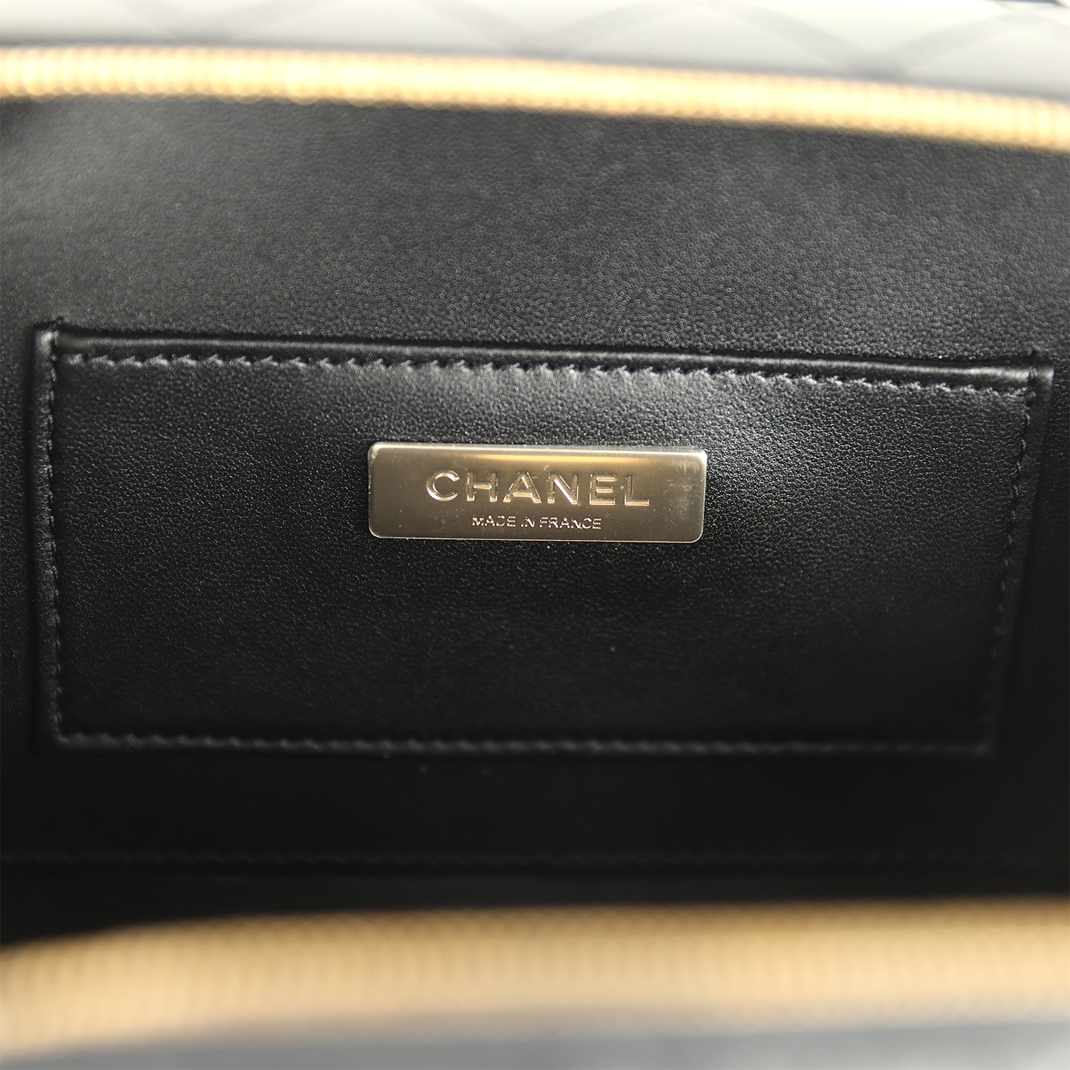 Chanel Coco Click Camera Bag Black Lambskin Light Gold Hardware