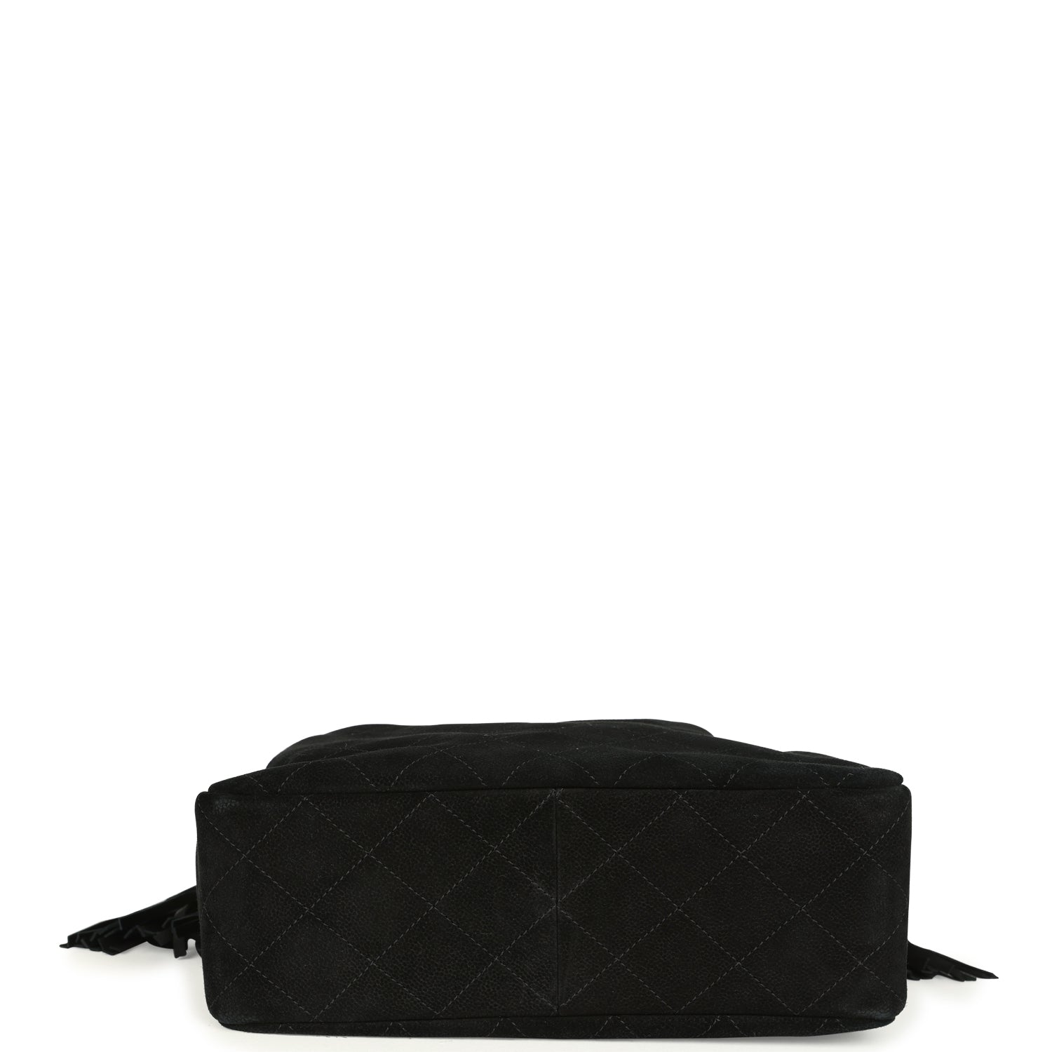 Chanel Large Drawstring Bucket Bag Black Suede Gold Hardware