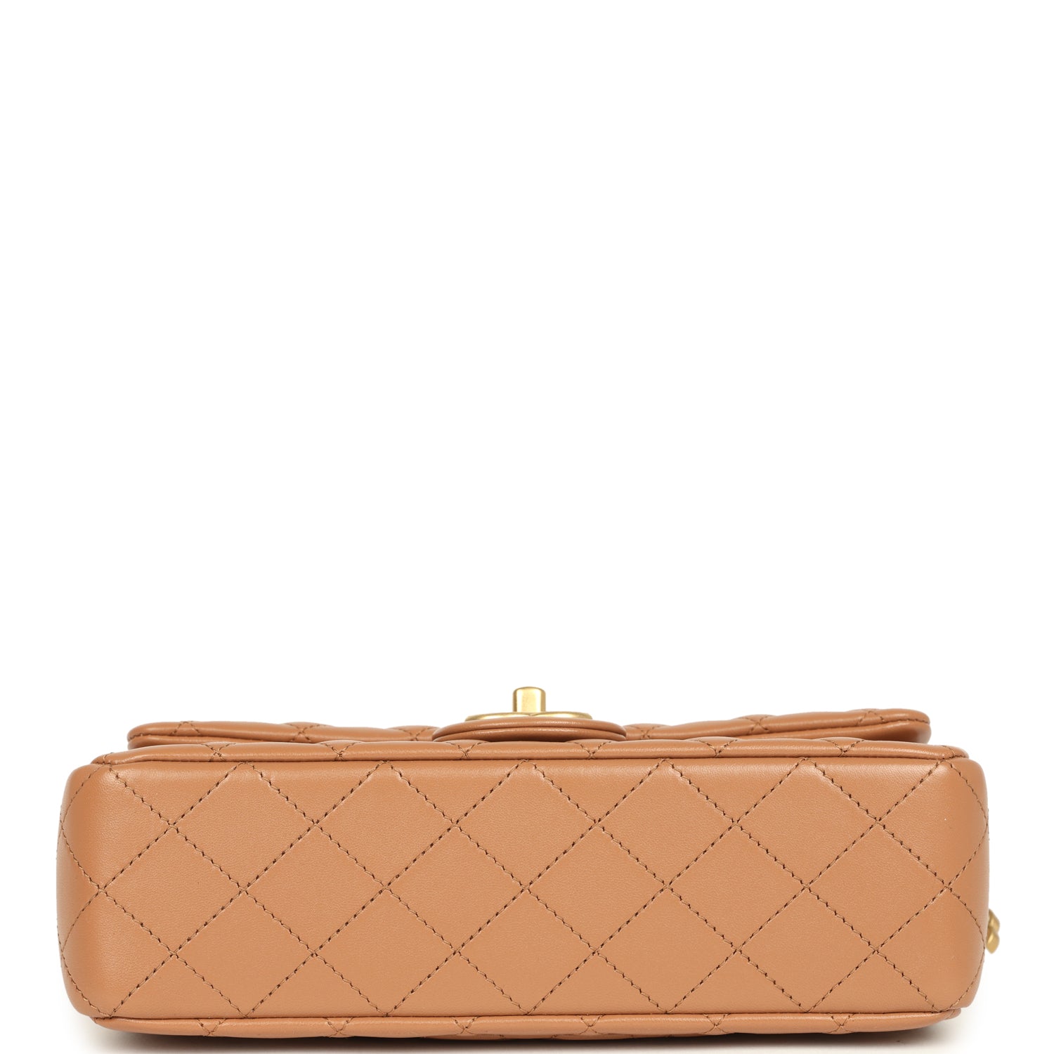 Chanel Small CC Crush Flap Bag Caramel Lambskin Brushed Gold Hardware