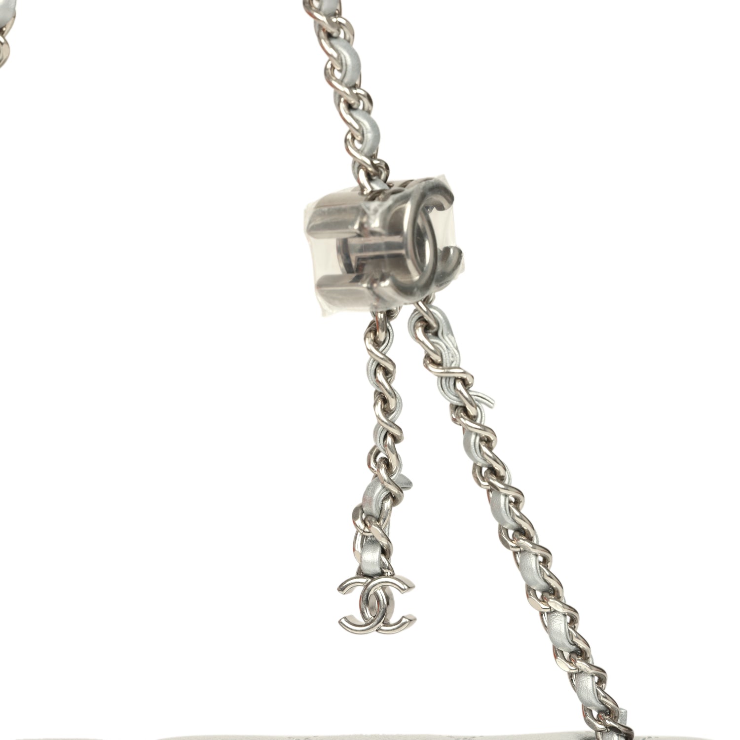 Chanel Mini CC Crush Flap Bag Silver Metallic Caviar Silver Hardware