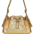 Chanel Mini 25 Hobo Bag Metallic Gold Caviar Caviar Antique Gold Hardware