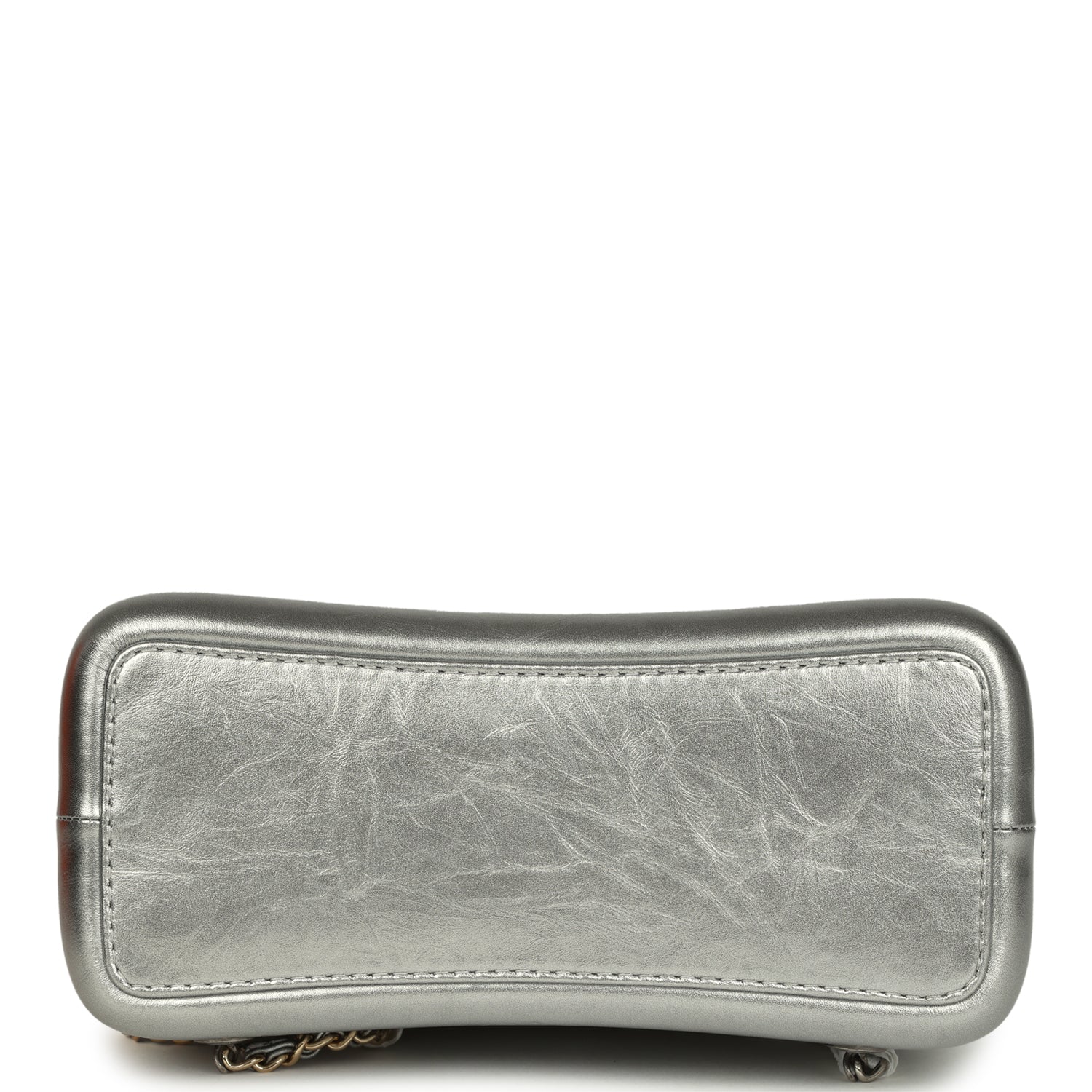 Chanel Small Gabrielle Backpack Metallic Silver Aged Calfskin Mixed Metal Hardware