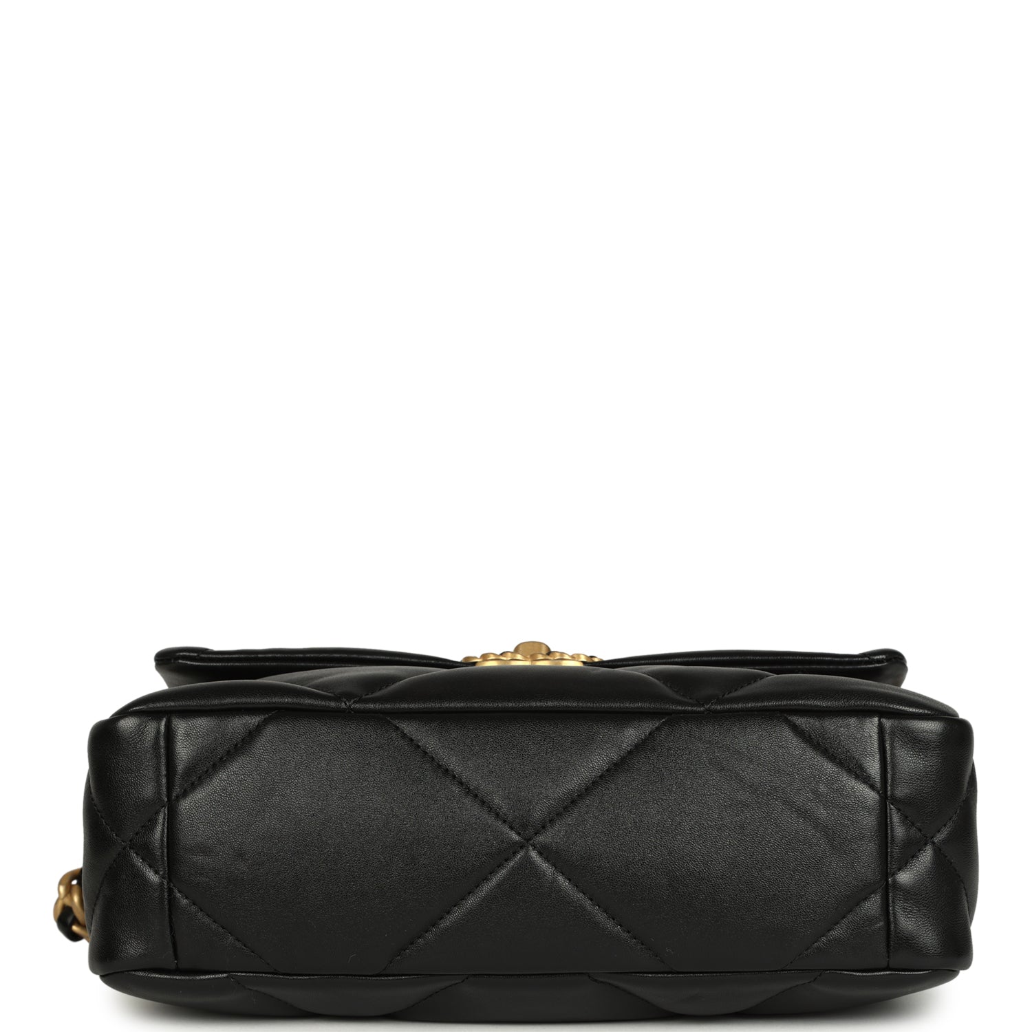 Chanel Medium 19 Flap Bag Black Shiny Lambskin Mixed Hardware