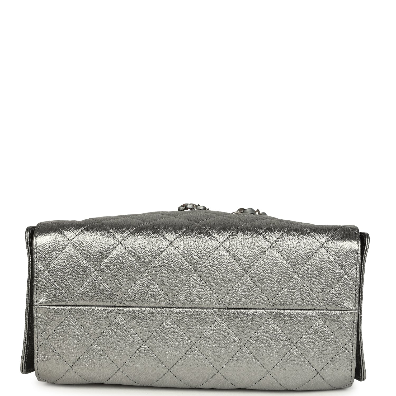 Chanel Small 25 Hobo Bag Metallic Anthracite Caviar Silver Hardware