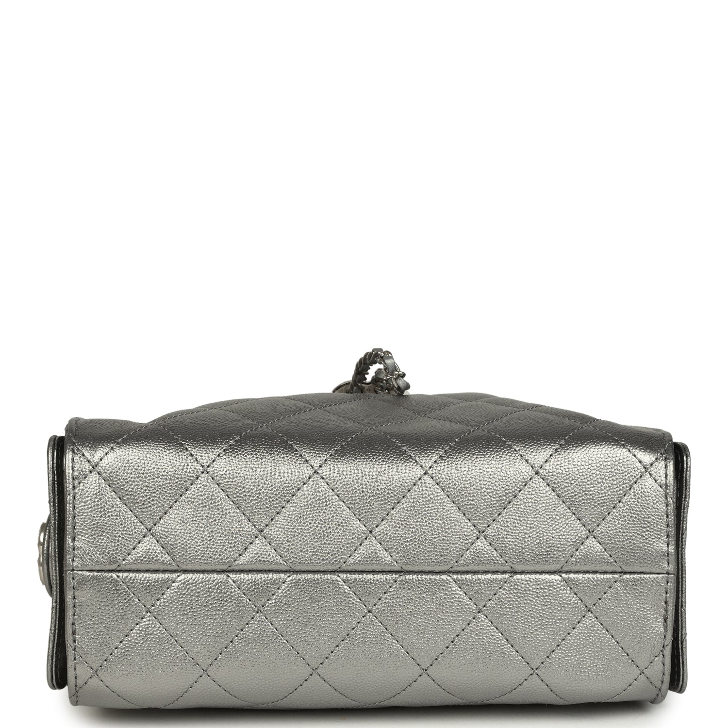 Chanel Mini 25 Hobo Bag Anthracite Metallic Caviar Silver Hardware
