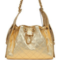 Chanel Small 25 Hobo Bag Metallic Gold Caviar Antique Gold Hardware