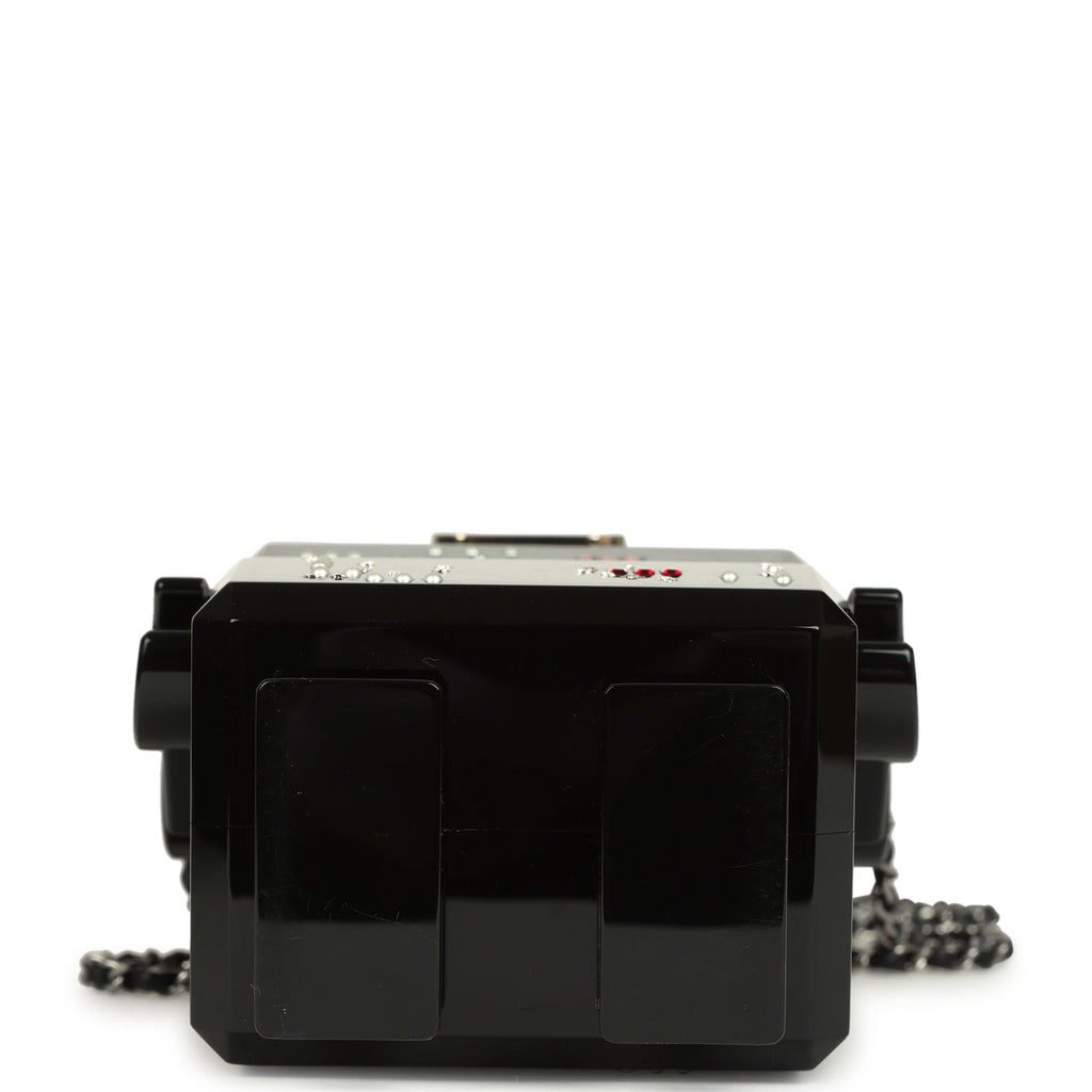 Chanel Limited Edition Robot Minaudière Bag Black Plexiglass and Crystals Ruthenium Hardware
