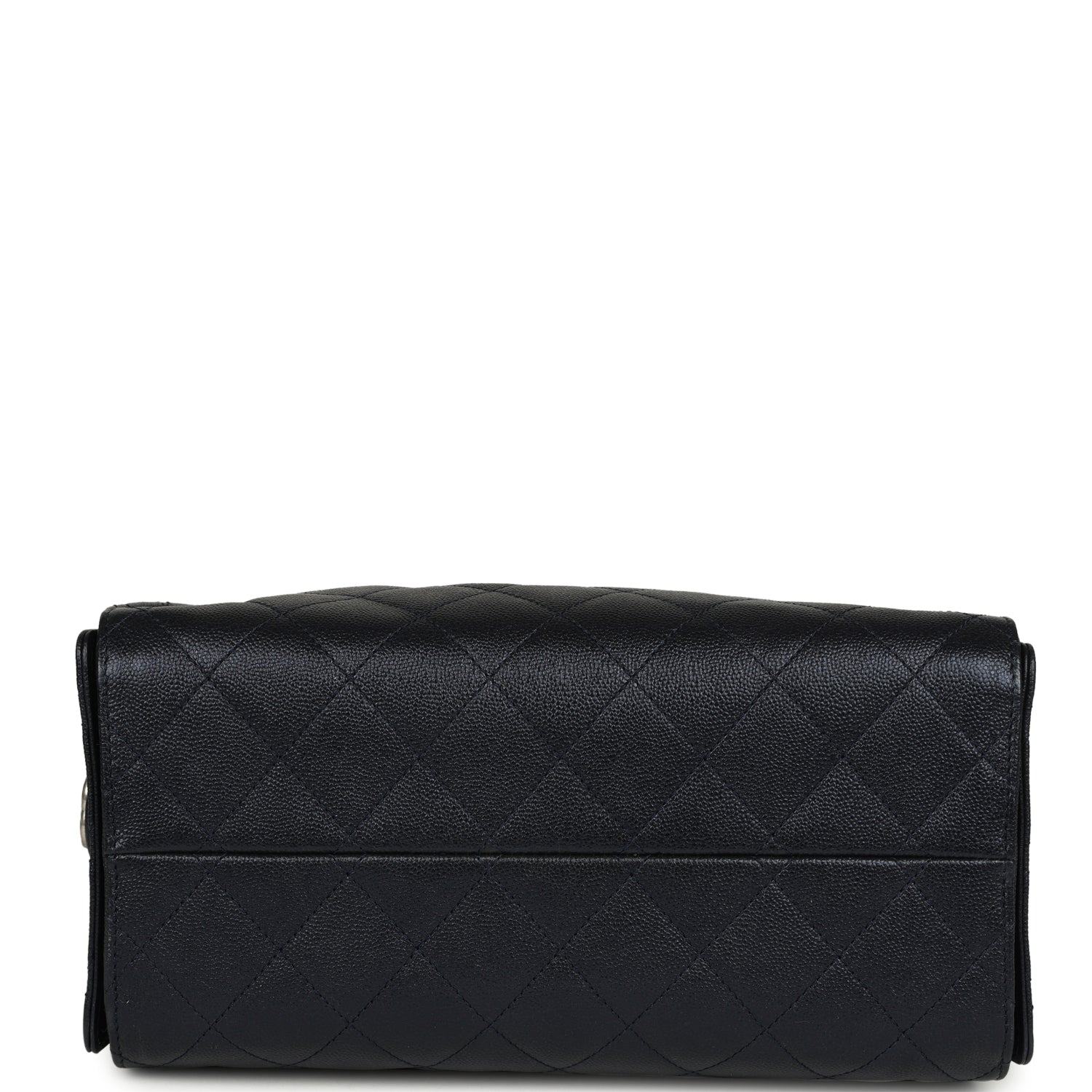Chanel Small 25 Hobo Bag Dark Blue Metallic Caviar Silver Hardware