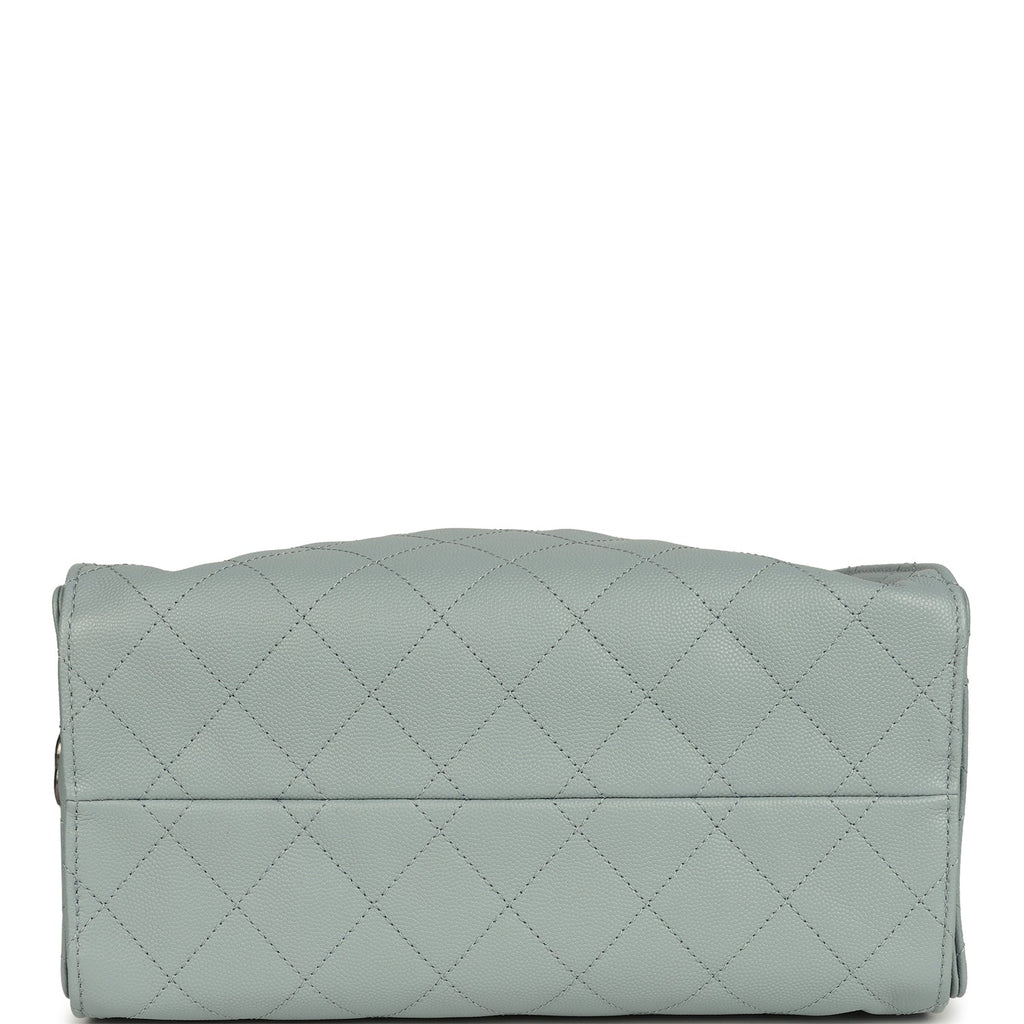 Chanel Mini 25 Hobo Bag Light Blue Caviar Aged Ruthenium Hardware