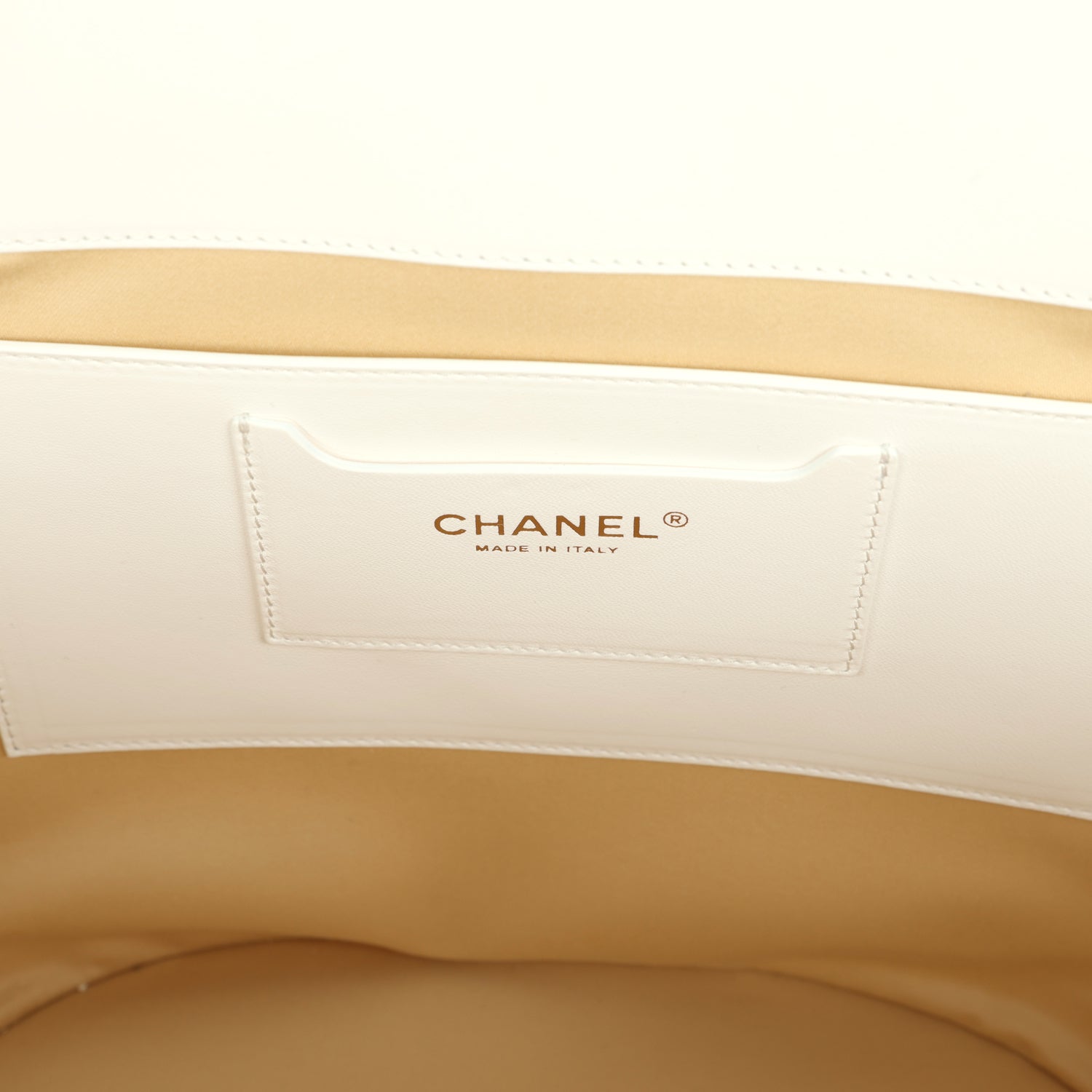 Chanel Large Shopping Tote Bag Beige Raffia and White Lambskin Light Gold Hardware
