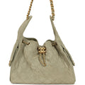 Chanel Small 25 Hobo Bag Olive Green Suede Antique Gold Hardware