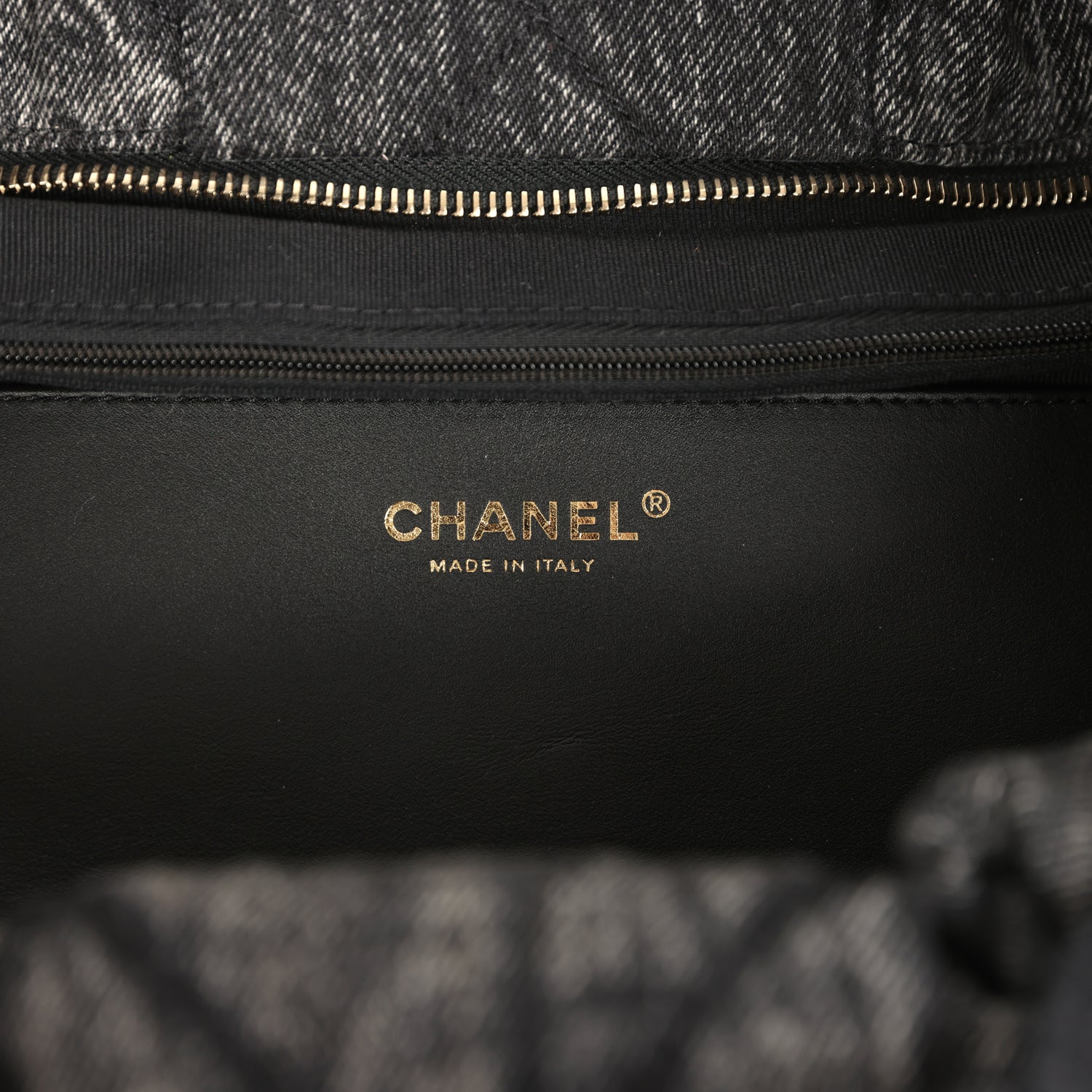 Chanel Maxi Bow Bag Black Washed Denim Antique Gold Hardware
