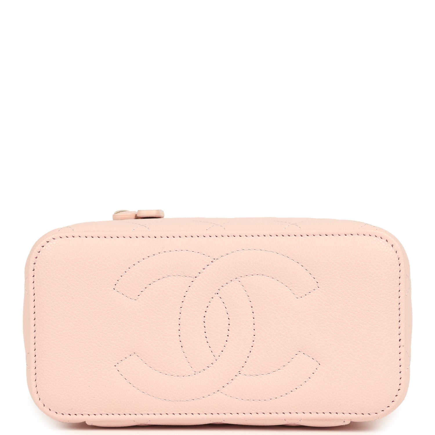 Chanel Small Classic Vanity Case Light Pink Shiny Caviar Light Gold Hardware
