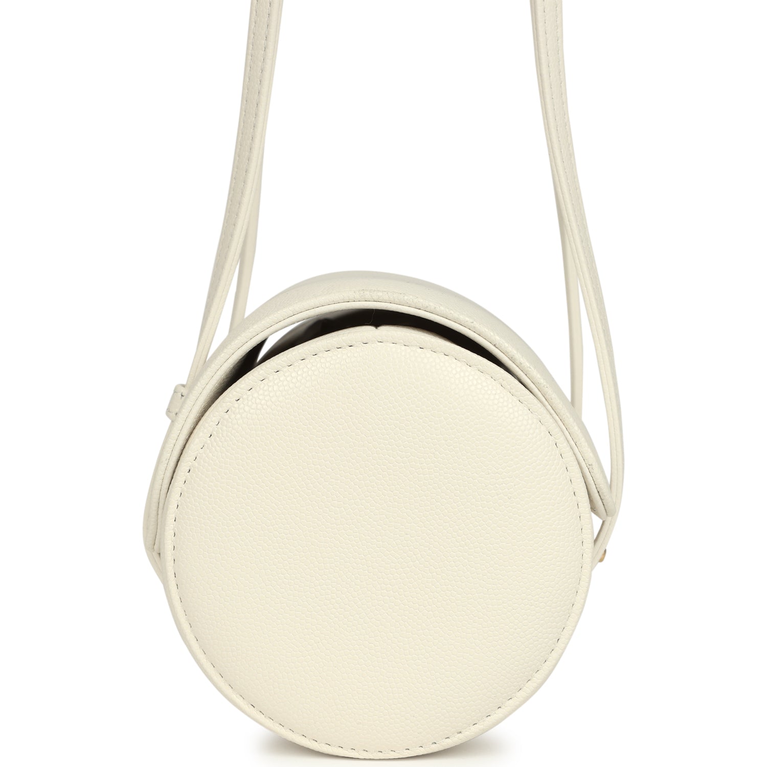 Chanel Preppy Coco Bowling Bag White Shiny Caviar Brushed Gold Hardware