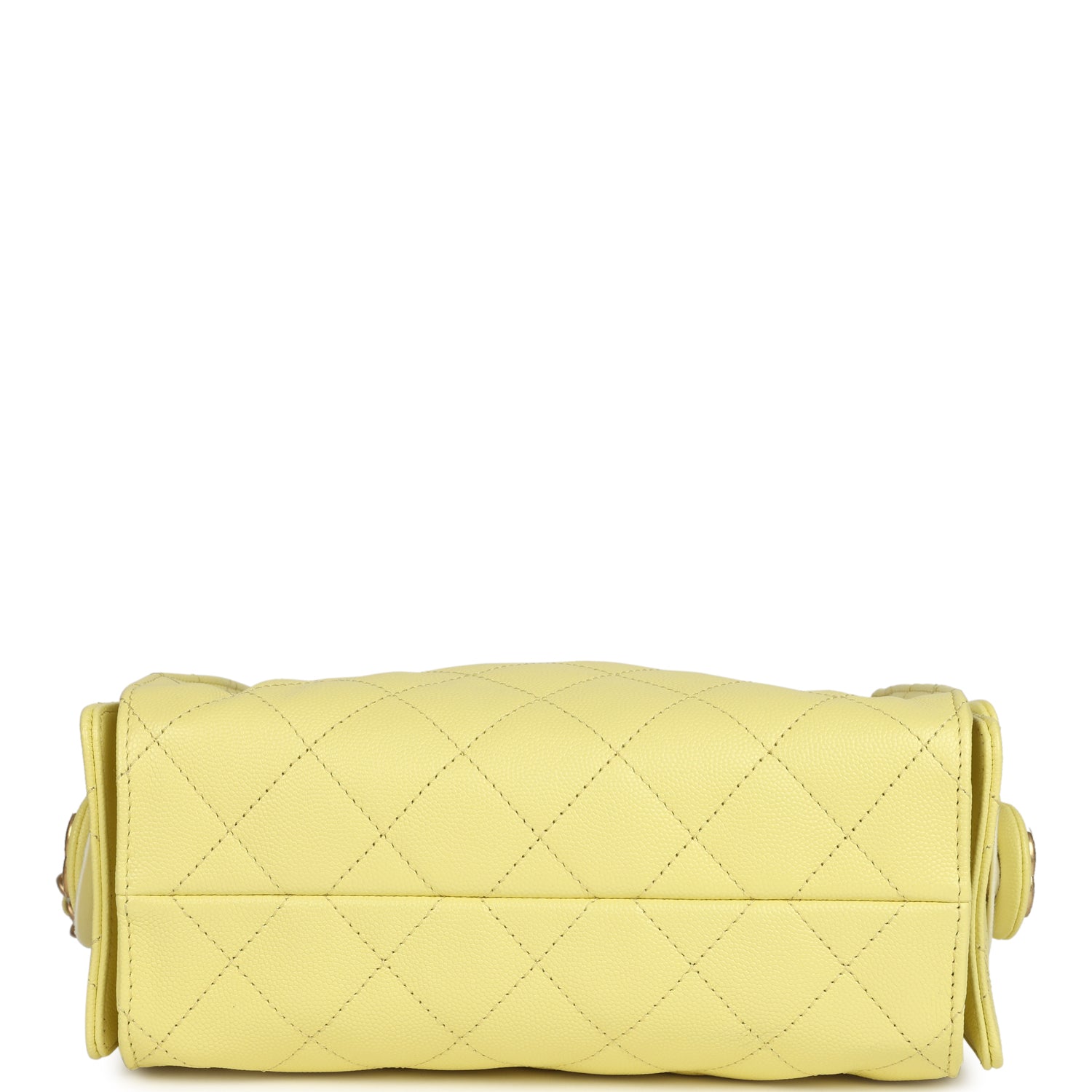 Chanel Mini 25 Hobo Bag Light Yellow Caviar Antique Gold Hardware