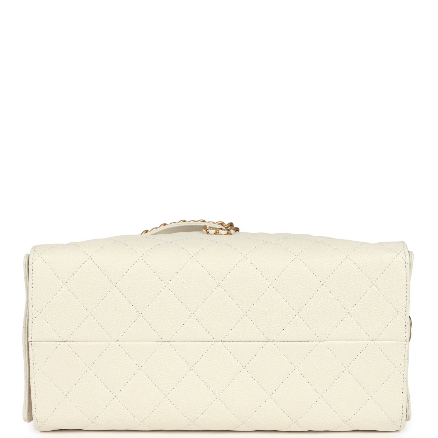 Chanel Medium 25 Hobo Bag White Caviar Antique Gold Hardware