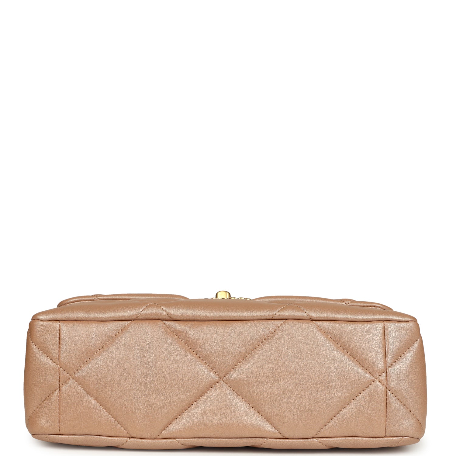 Chanel Large 19 Flap Bag Beige Iridescent Lambskin Mixed Metal Hardware