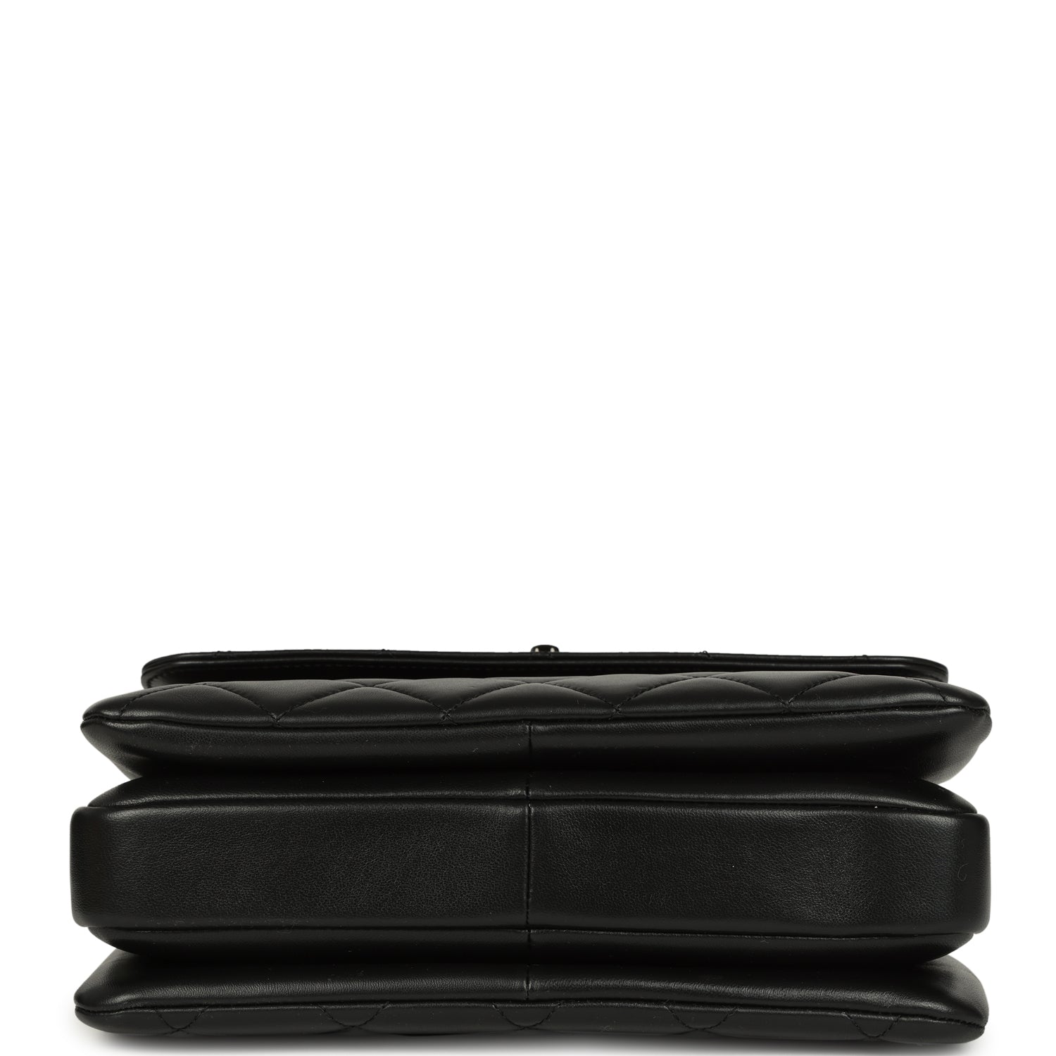 Chanel Medium Trendy CC Top Handle Flap So Bag Black Lambskin Black Hardware