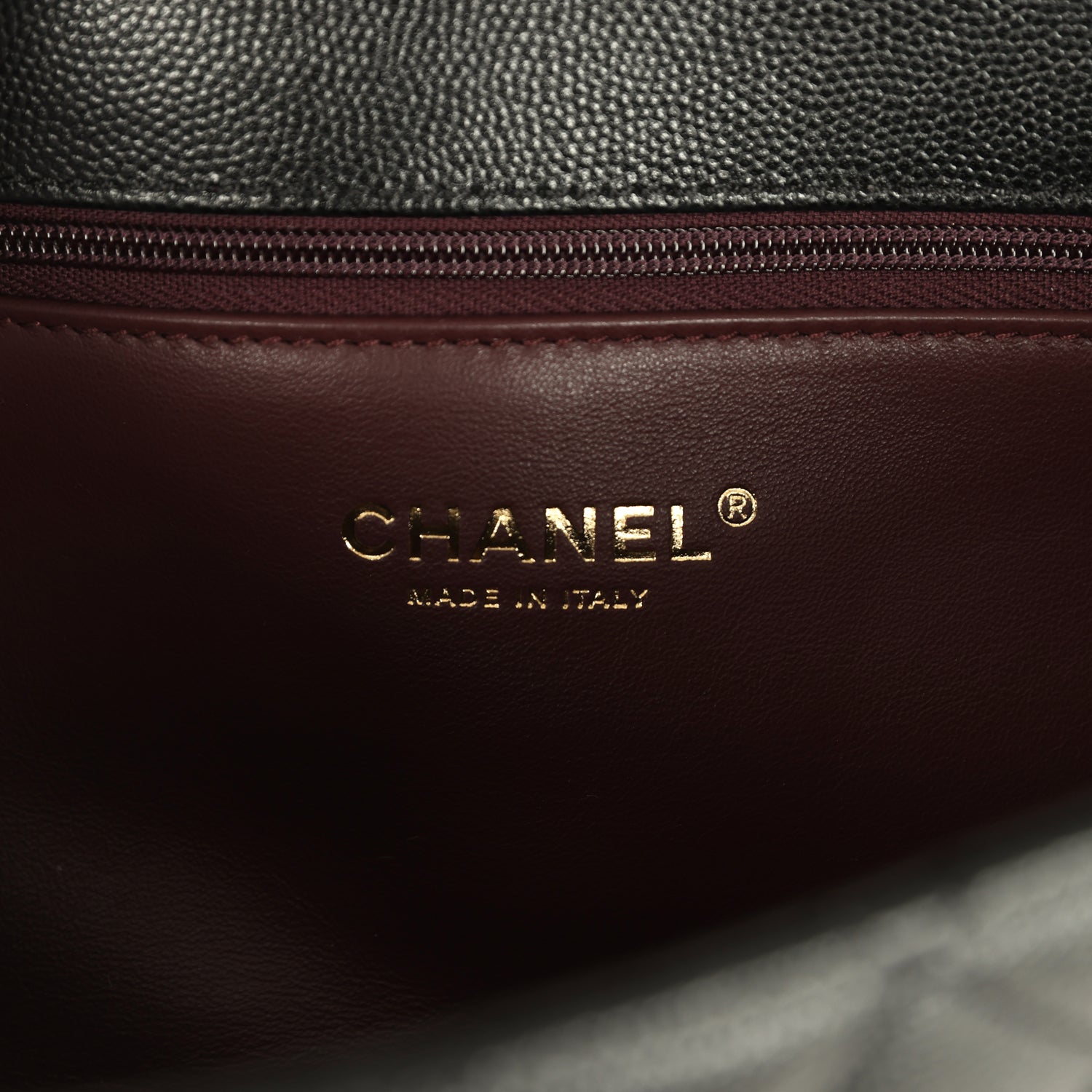Chanel Maxi Coco Handle Long Flap Bag Black Shiny Caviar Light Gold Hardware