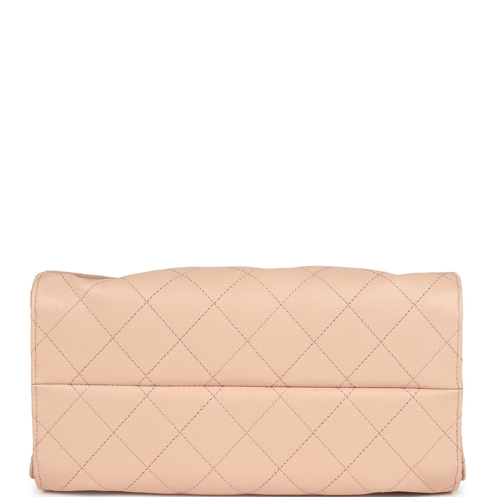 Chanel Small 25 Hobo Bag Light Pink Caviar Antique Gold Hardware
