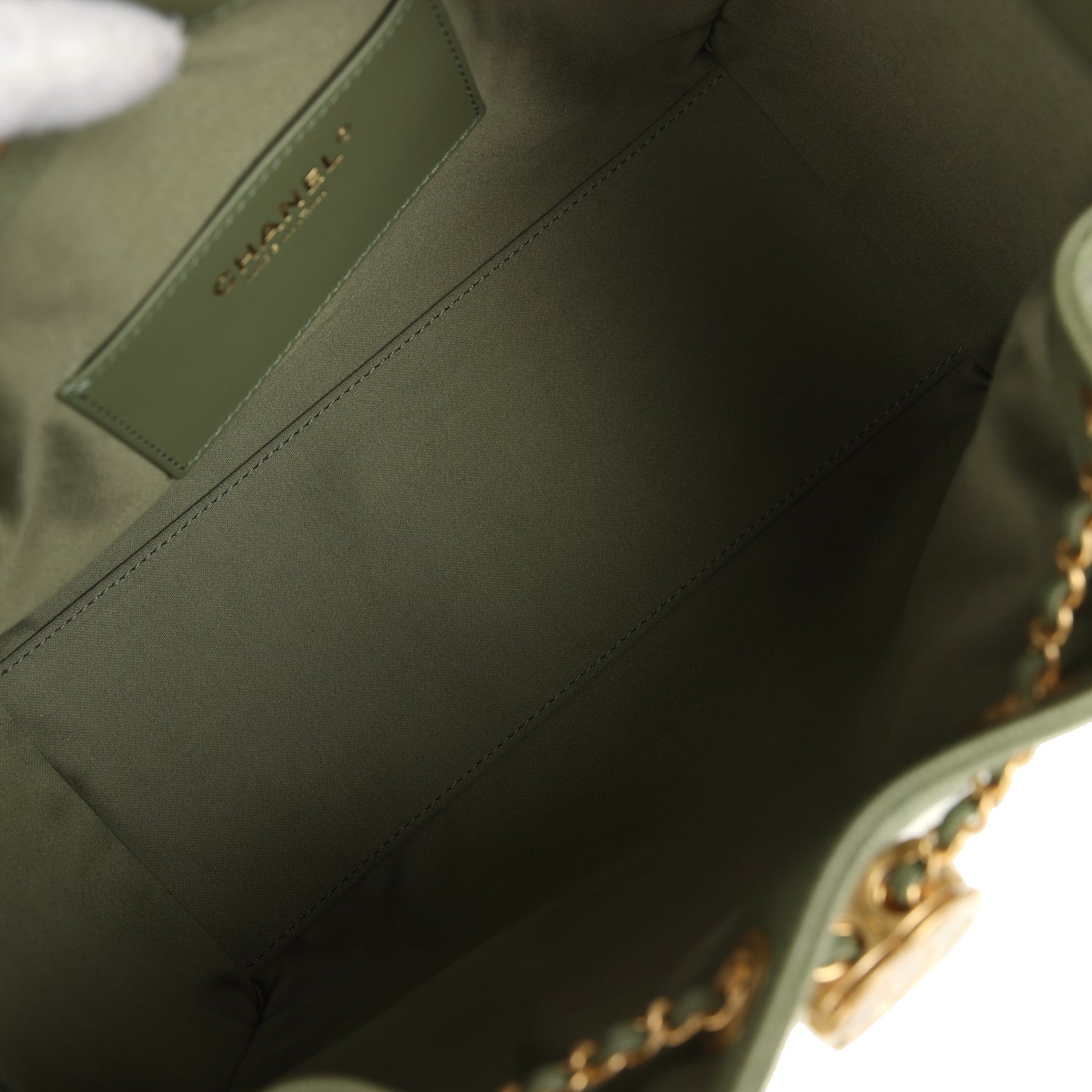 Chanel Small 25 Hobo Bag Green Caviar Antique Gold Hardware