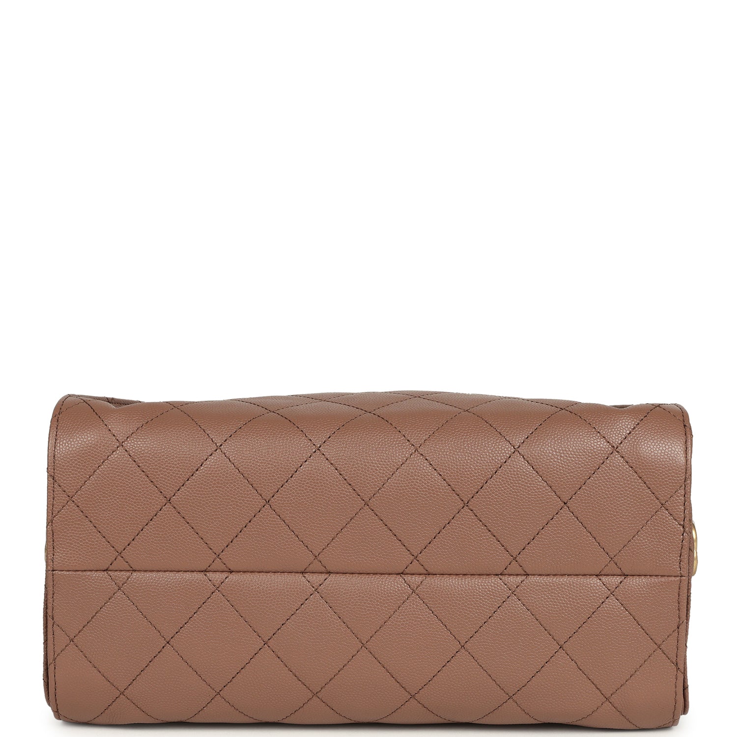 Chanel Small 25 Hobo Bag Brown Caviar Antique Gold Hardware