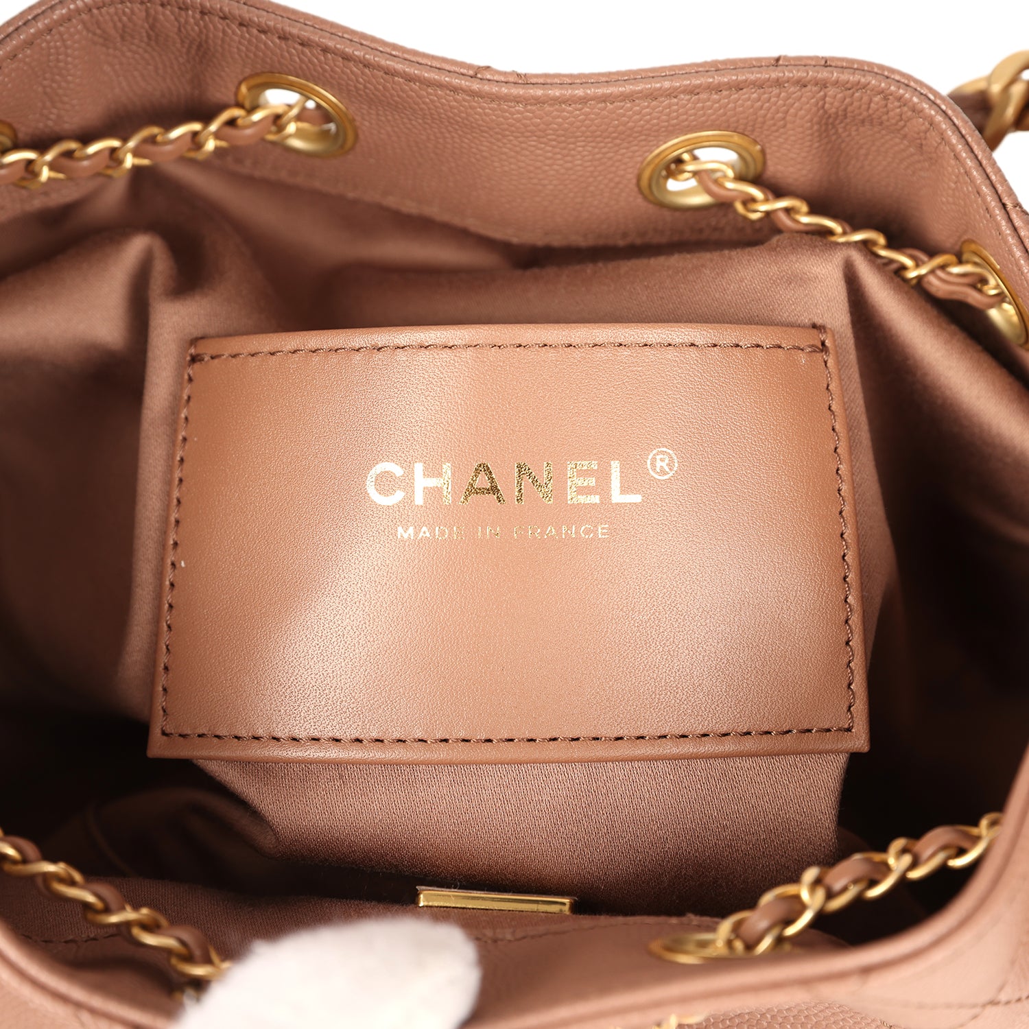 Chanel Small 25 Hobo Bag Brown Caviar Antique Gold Hardware