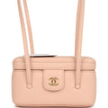 Chanel Preppy Coco Long Vanity with Straps Light Pink Shiny Caviar Brushed Gold Hardware