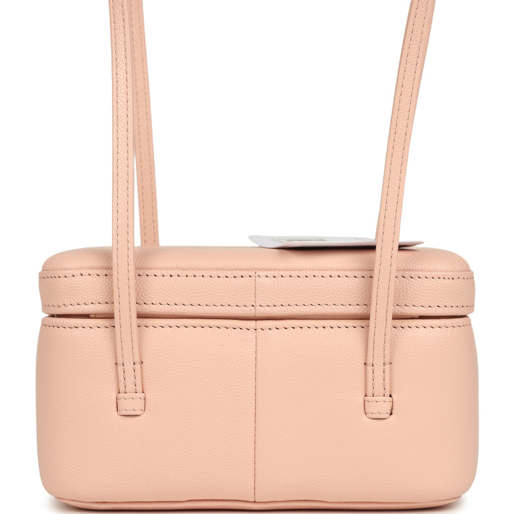 Chanel Preppy Coco Long Vanity with Straps Light Pink Shiny Caviar Brushed Gold Hardware