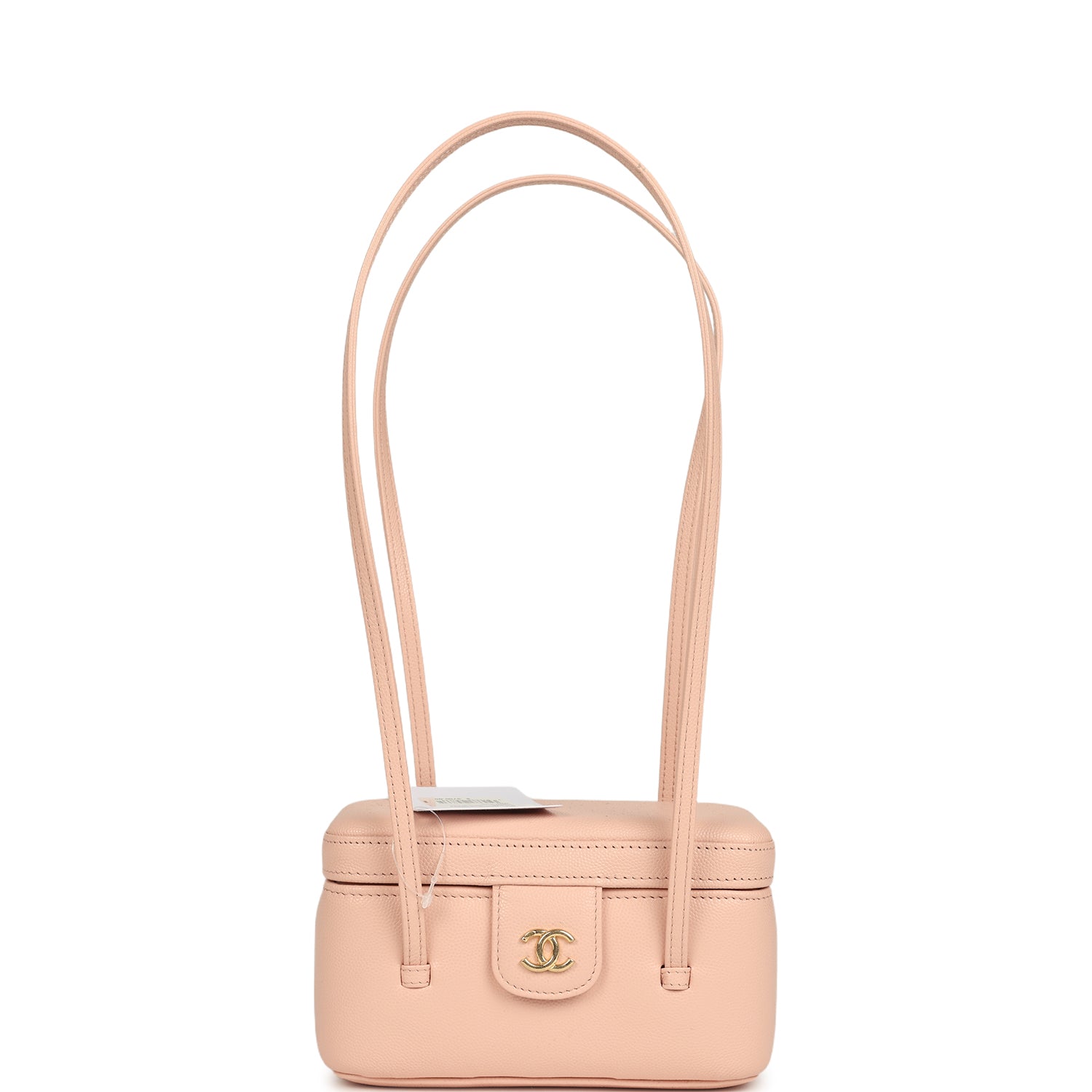 Chanel Preppy Coco Long Vanity with Straps Light Pink Shiny Caviar Brushed Gold Hardware