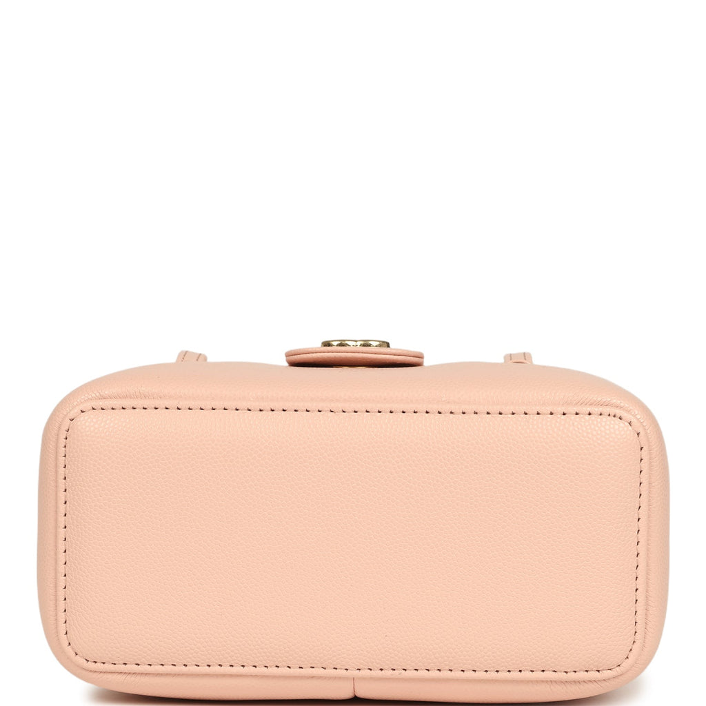 Chanel Preppy Coco Long Vanity with Straps Light Pink Shiny Caviar Brushed Gold Hardware