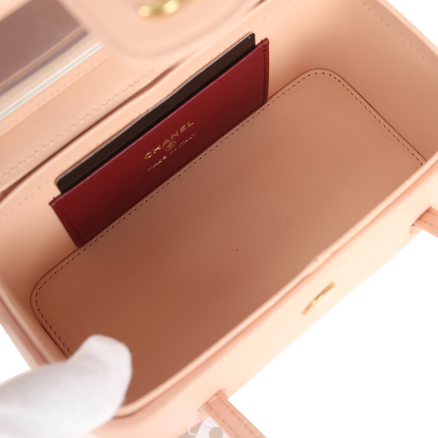 Chanel Preppy Coco Long Vanity with Straps Light Pink Shiny Caviar Brushed Gold Hardware