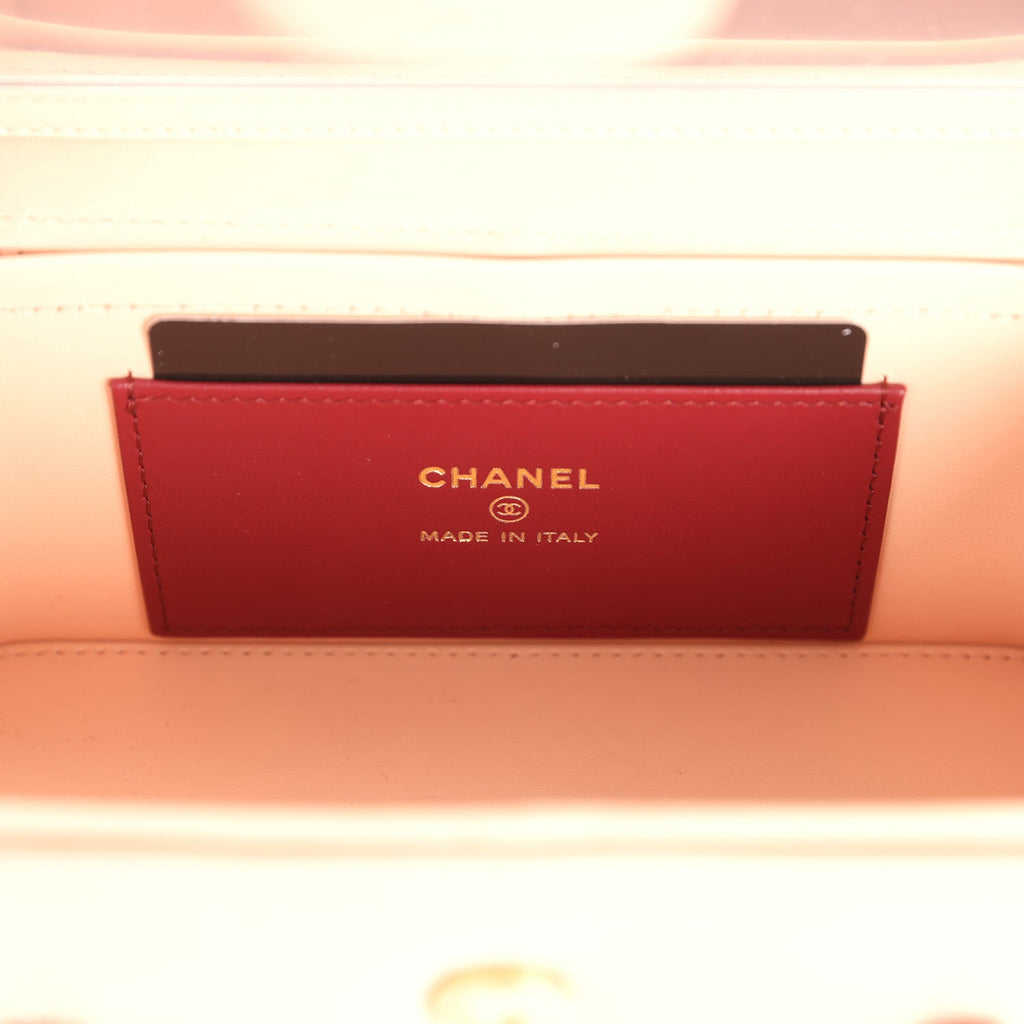 Chanel Preppy Coco Long Vanity with Straps Light Pink Shiny Caviar Brushed Gold Hardware