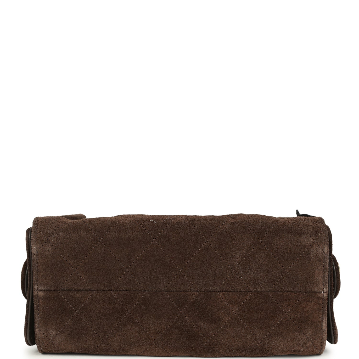 Chanel Mini 25 Hobo Bag Dark Brown Suede Antique Gold Hardware