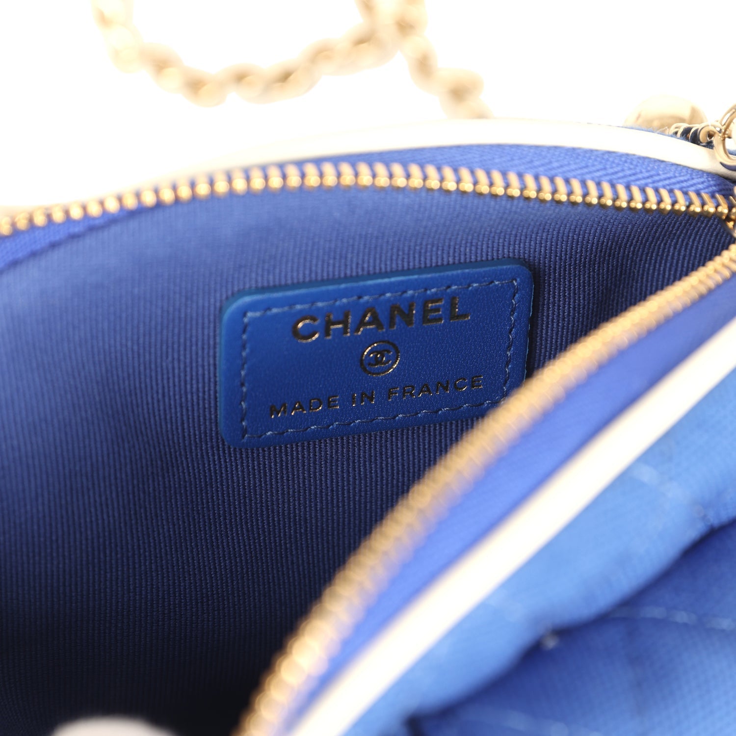 Chanel "Monte-Carlo" Mini Crossbody Tennis Bag Blue and White Canvas Light Gold Hardware