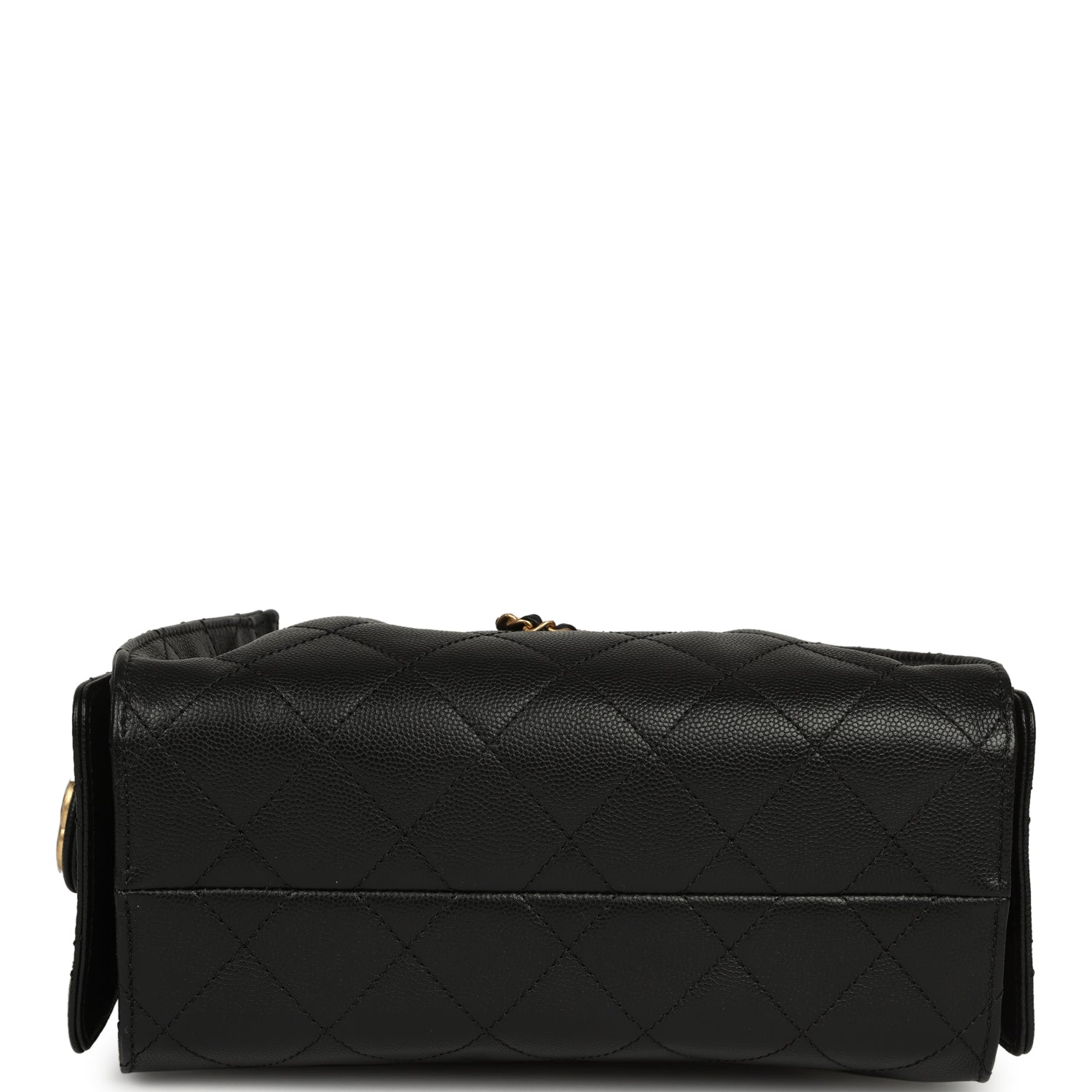 Chanel Mini 25 Hobo Bag Black Caviar Antique Gold Hardware