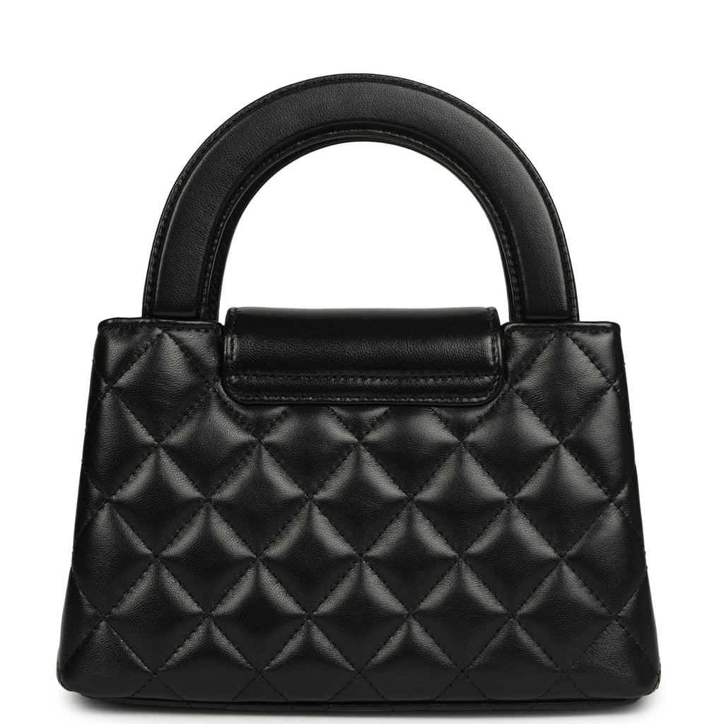 Chanel Small Kelly Shopper Black Shiny Aged Calfskin Brushed Gold Hardware