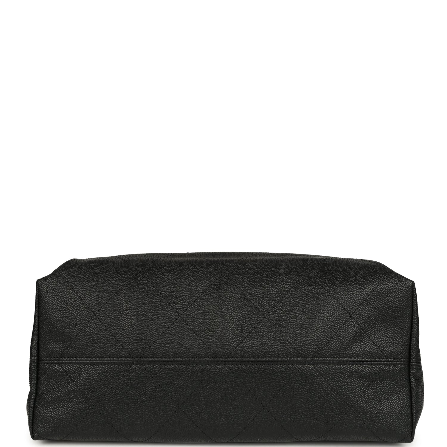 Chanel Maxi Coco Shopping Bag Black Caviar Brushed Gold Hardware