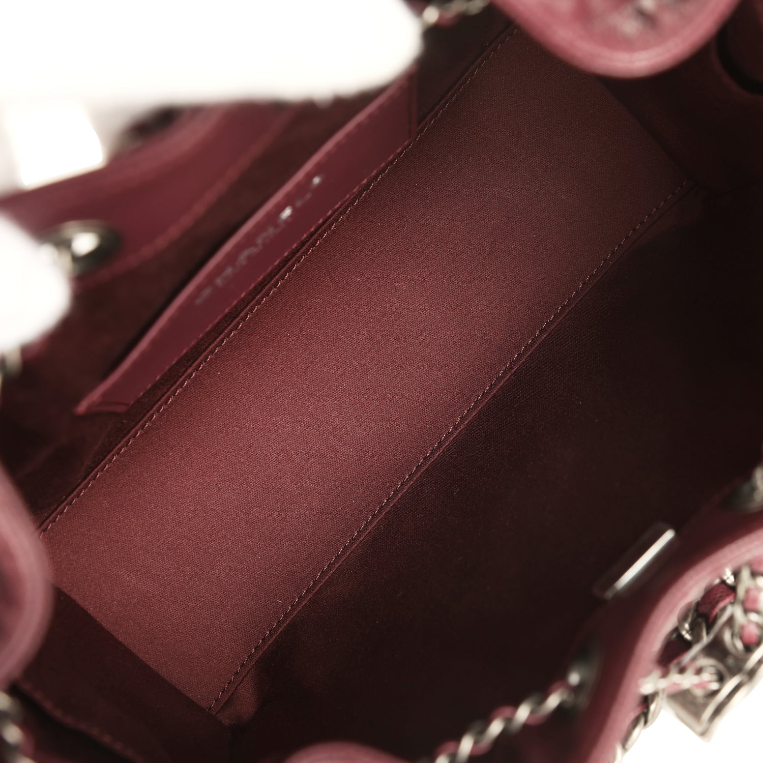Chanel Mini 25 Hobo Bag Burgundy Caviar Aged Ruthenium Hardware