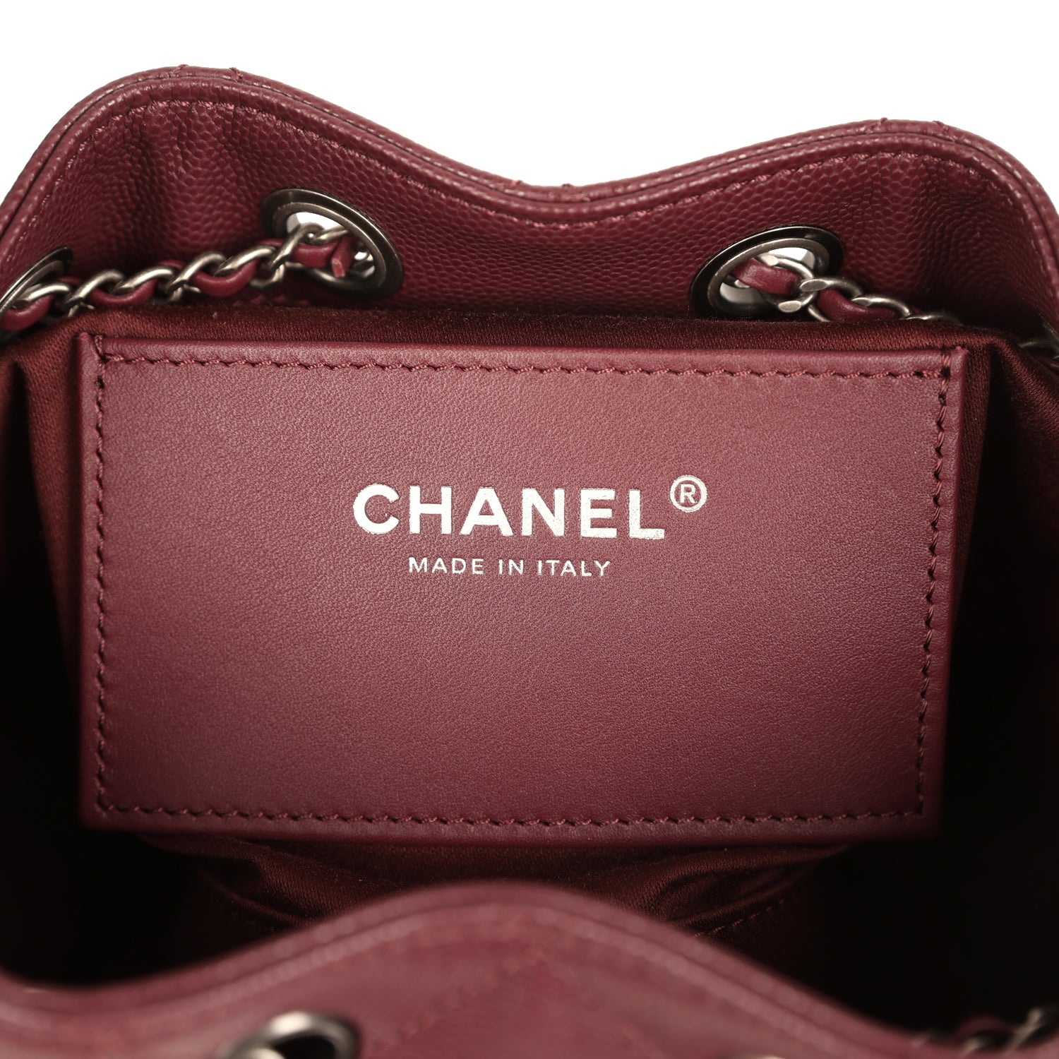 Chanel Mini 25 Hobo Bag Burgundy Caviar Aged Ruthenium Hardware