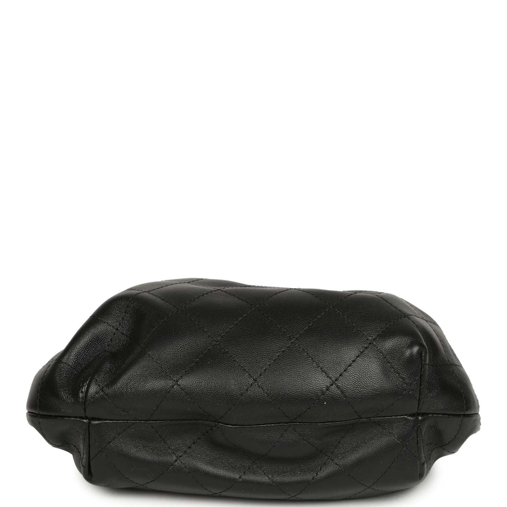 Chanel Small Pouch Black Shiny Lambskin Tortoiseshell Hardware