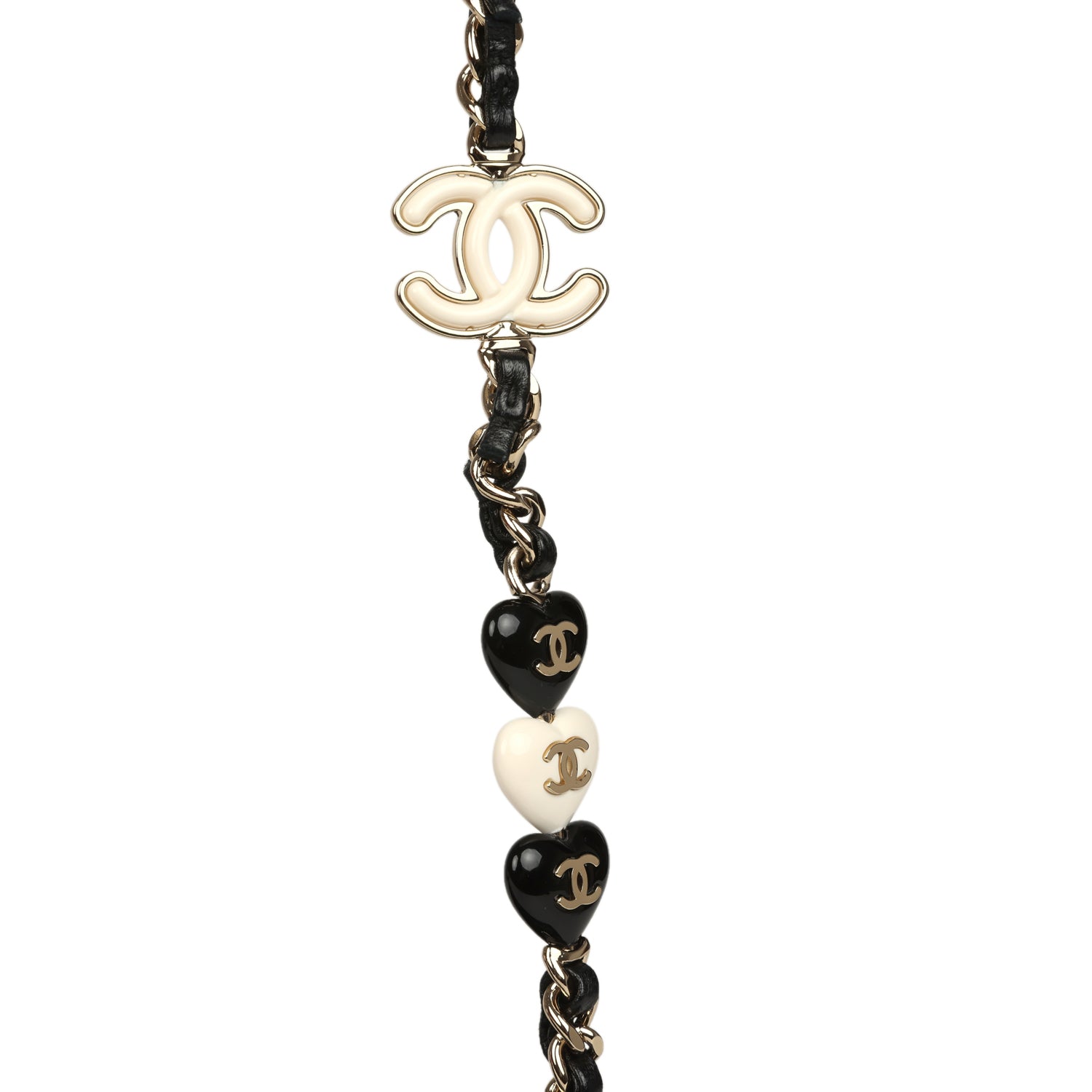 Chanel Heart Charms Mini Square Flap Bag Black Lambskin Enamel Light Gold Hardware