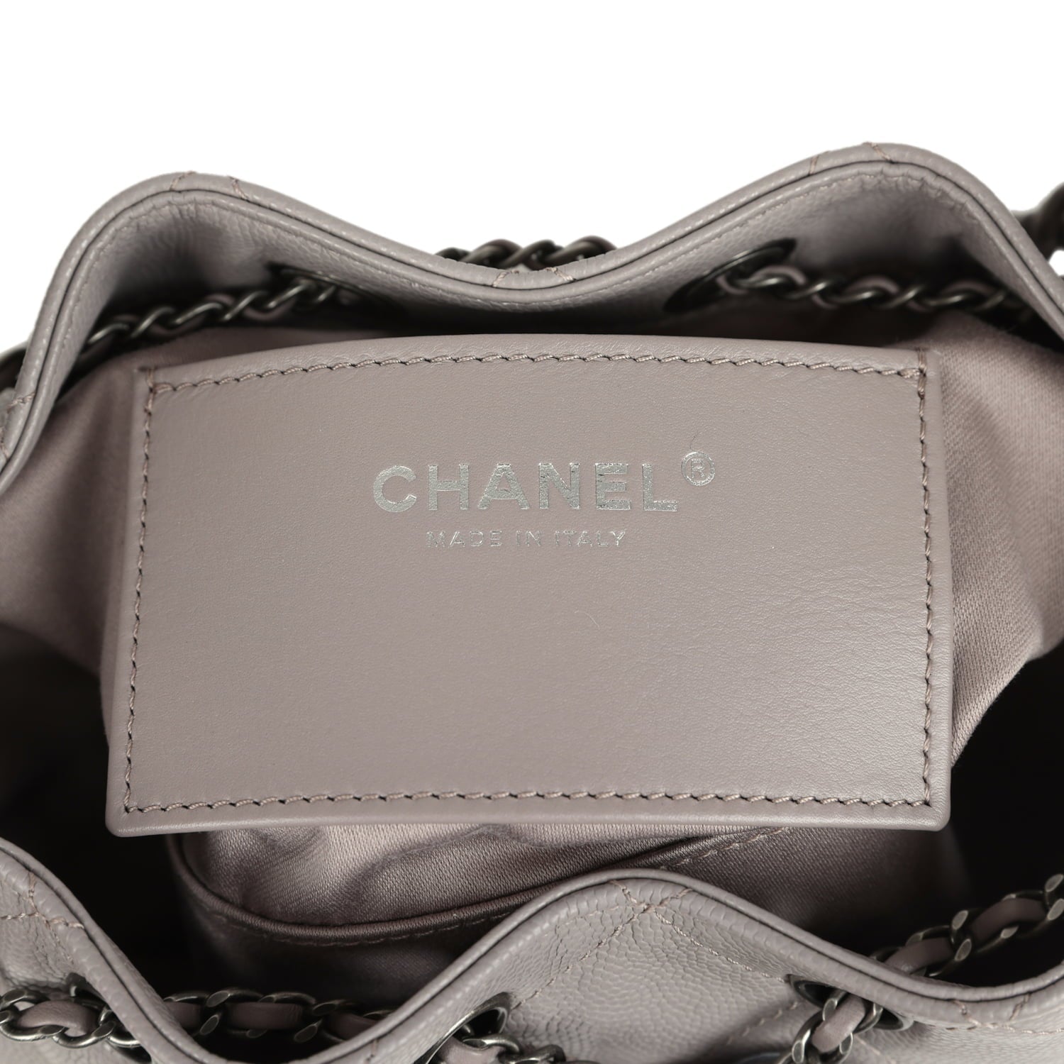 Chanel Mini 25 Hobo Bag Dark Grey Caviar Aged Ruthenium Hardware