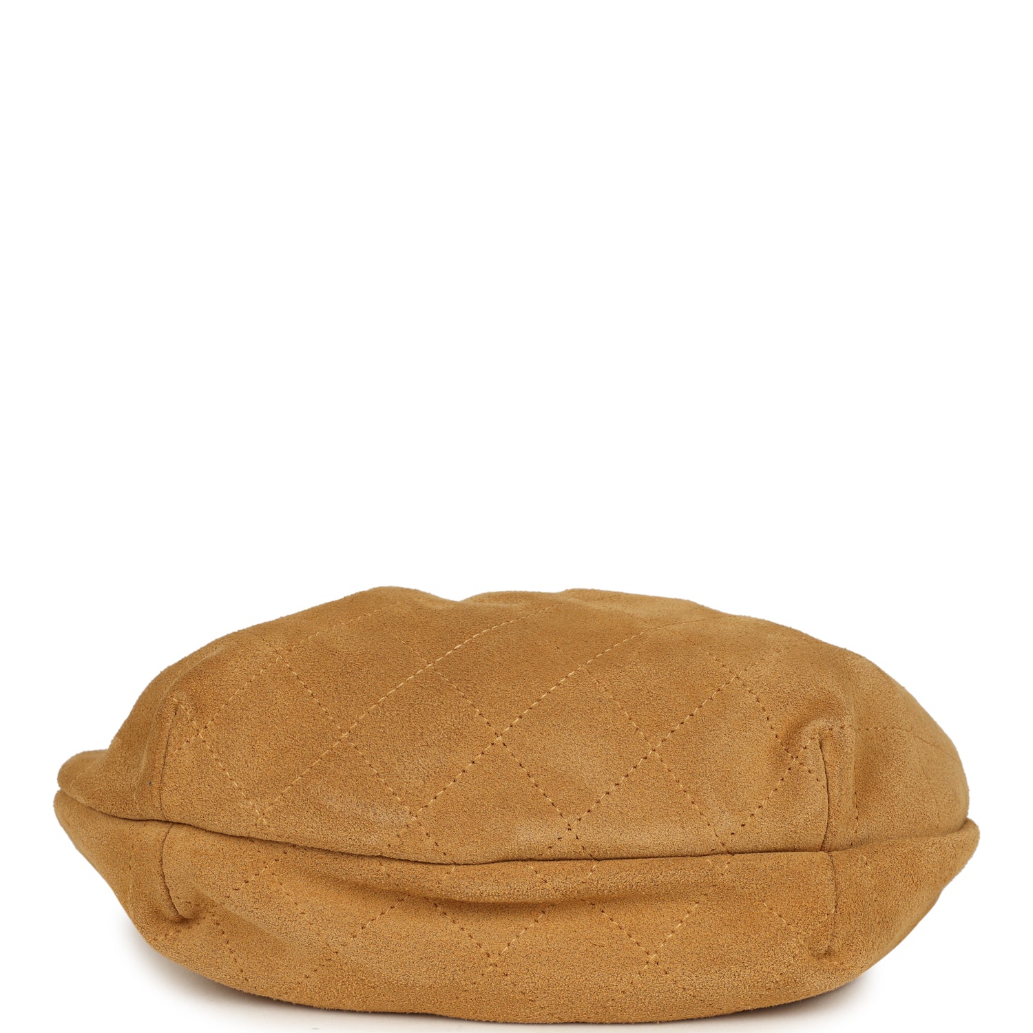 Chanel Small Pouch Beige Suede Tortoiseshell Hardware