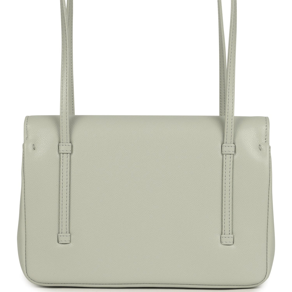Chanel Small Preppy Coco Flap Bag Light Green Shiny Caviar Brushed Gold Hardware
