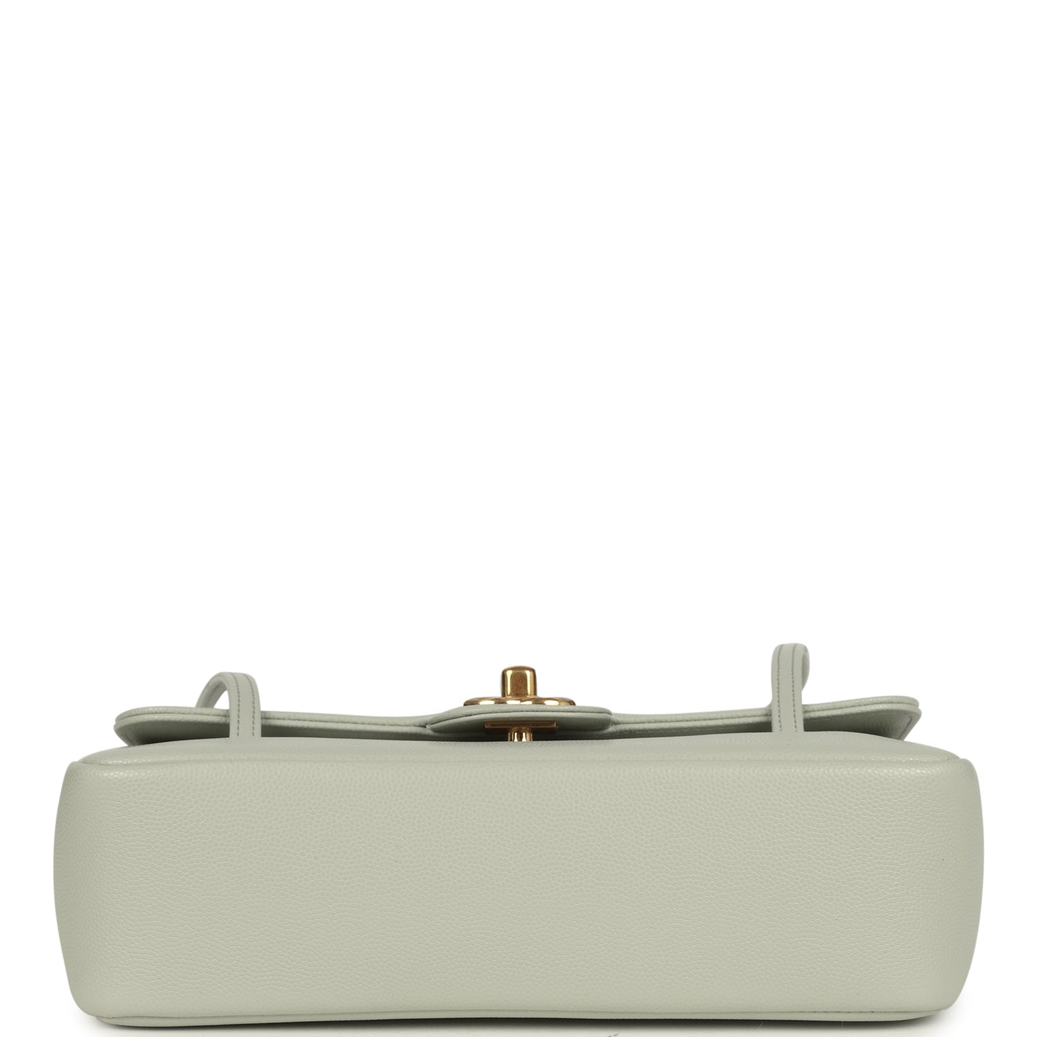 Chanel Small Preppy Coco Flap Bag Light Green Shiny Caviar Brushed Gold Hardware
